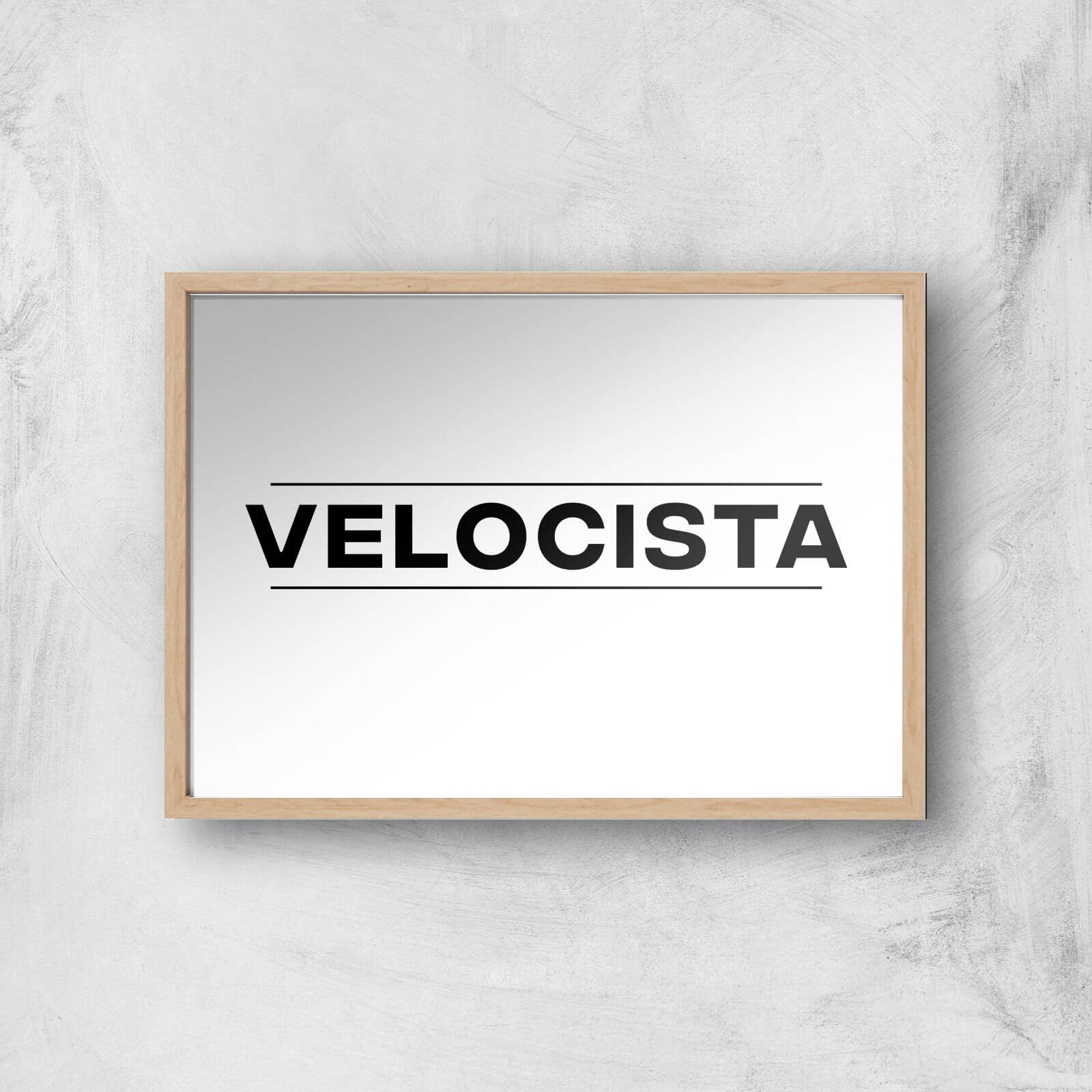 PBK Velocista Giclee Art Print - A4 - Wooden Frame