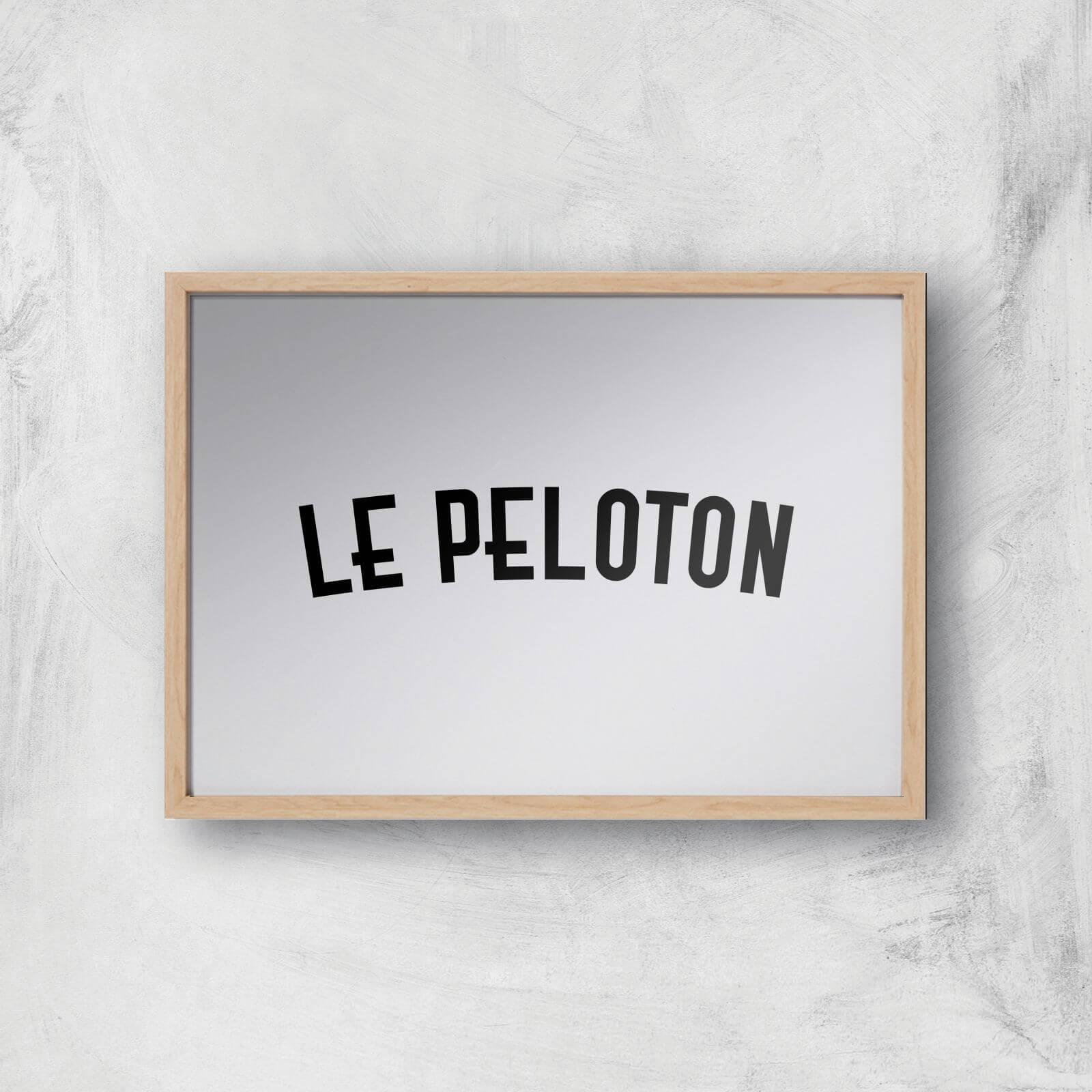PBK Le Peloton Giclee Art Print - A4 - Wooden Frame