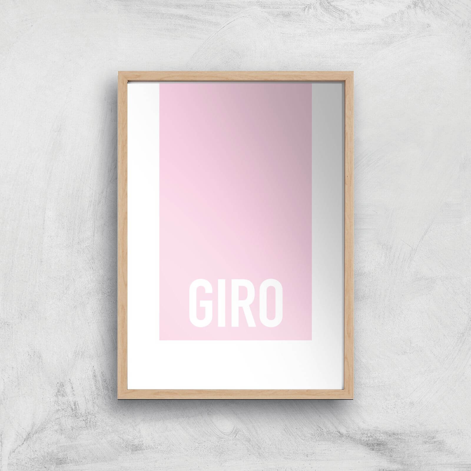 PBK Giro Giclee Art Print - A4 - Wooden Frame