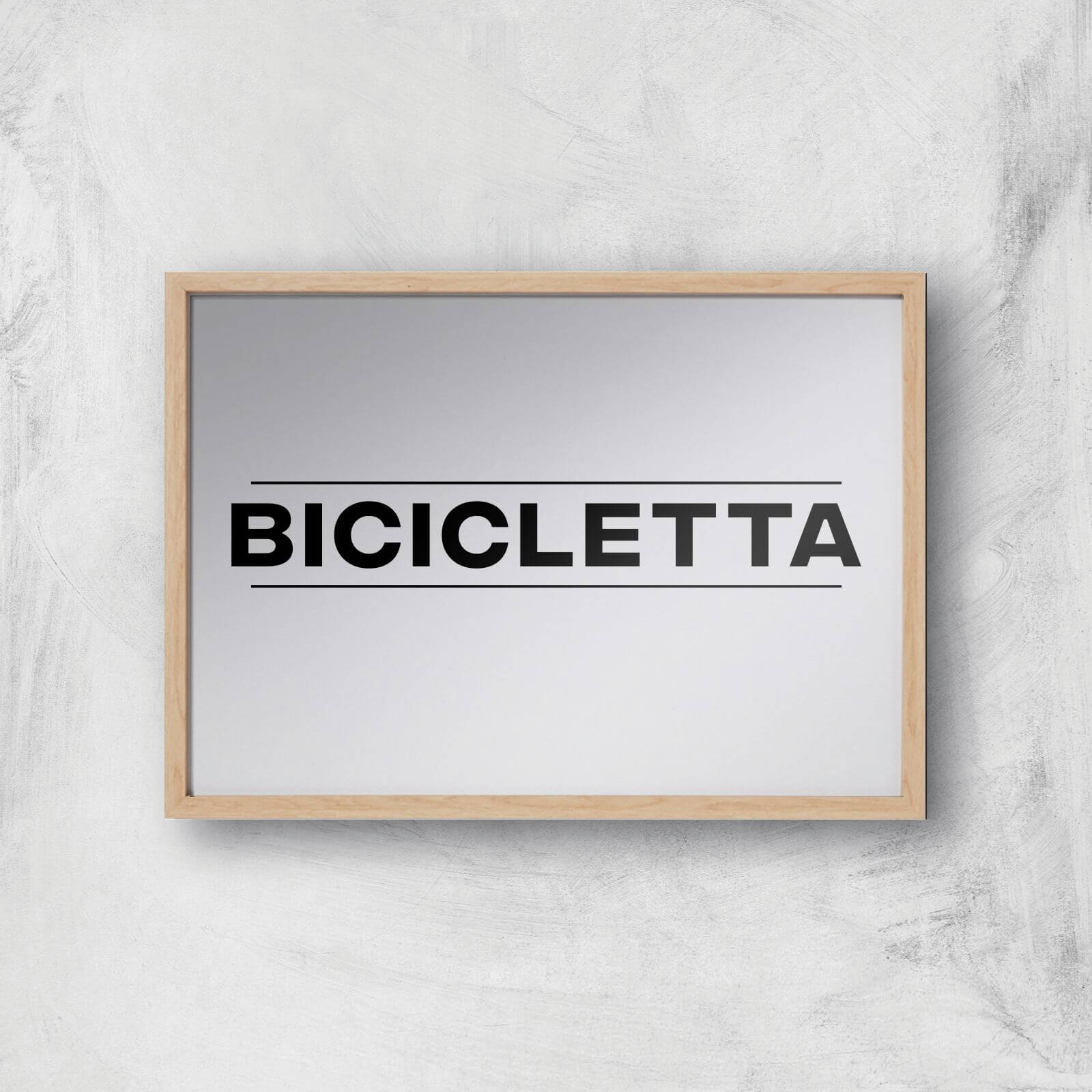 PBK Bicicletta Giclee Art Print - A3 - Wooden Frame