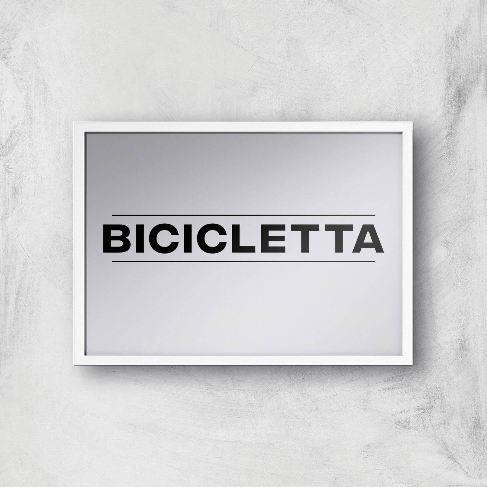 PBK Bicicletta Giclee Art Print - A3 - White Frame