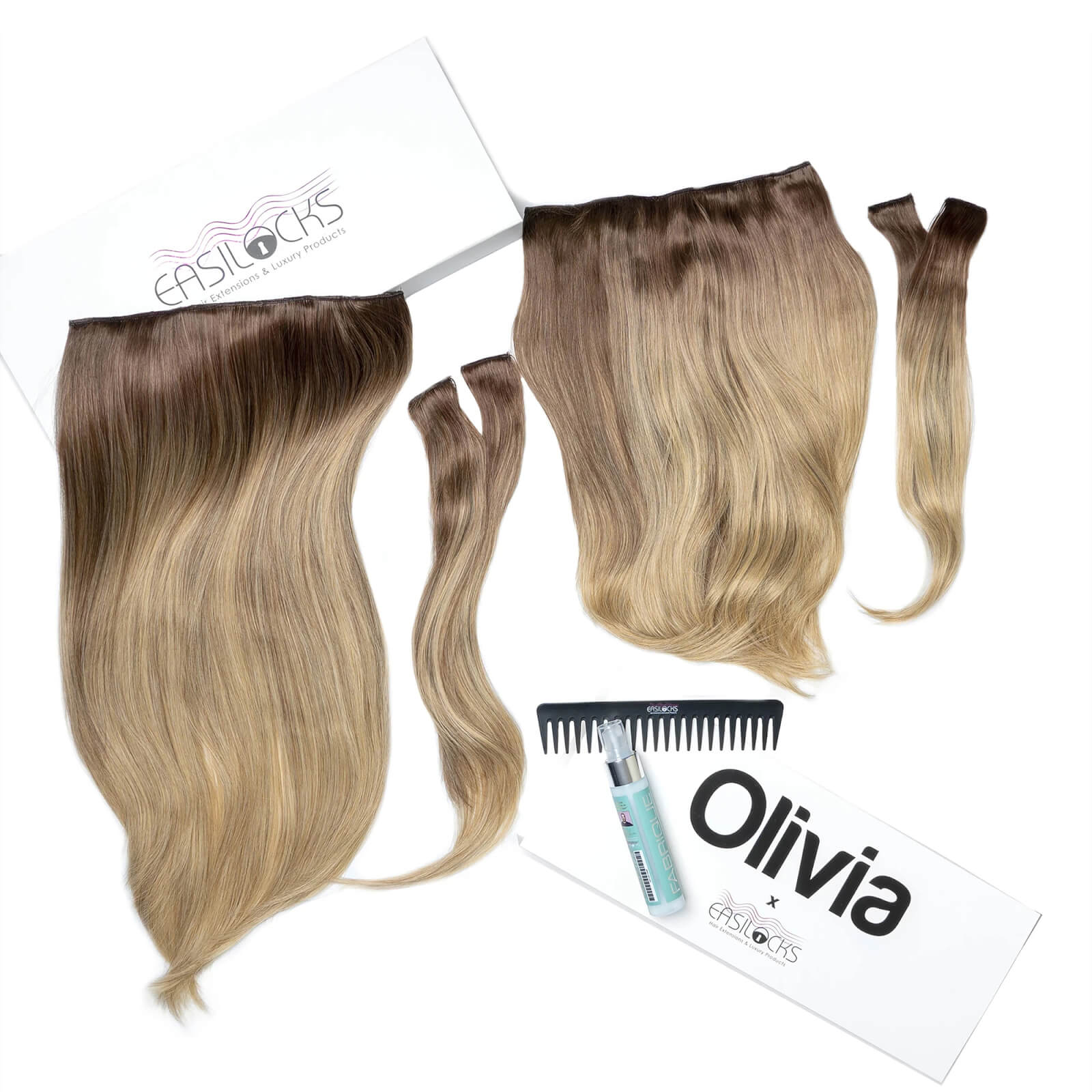 Olivia X Easilocks Straight Collection (Various Options) - Vanilla Balayage