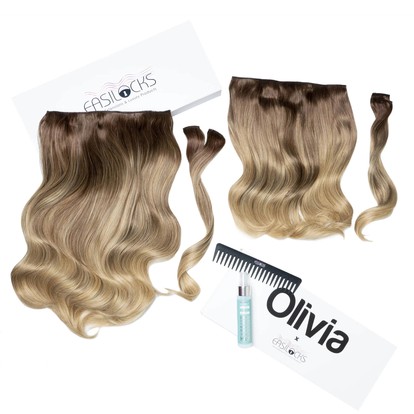 Olivia X Easilocks Wavy Collection (Various Options) - Vanilla Balayage