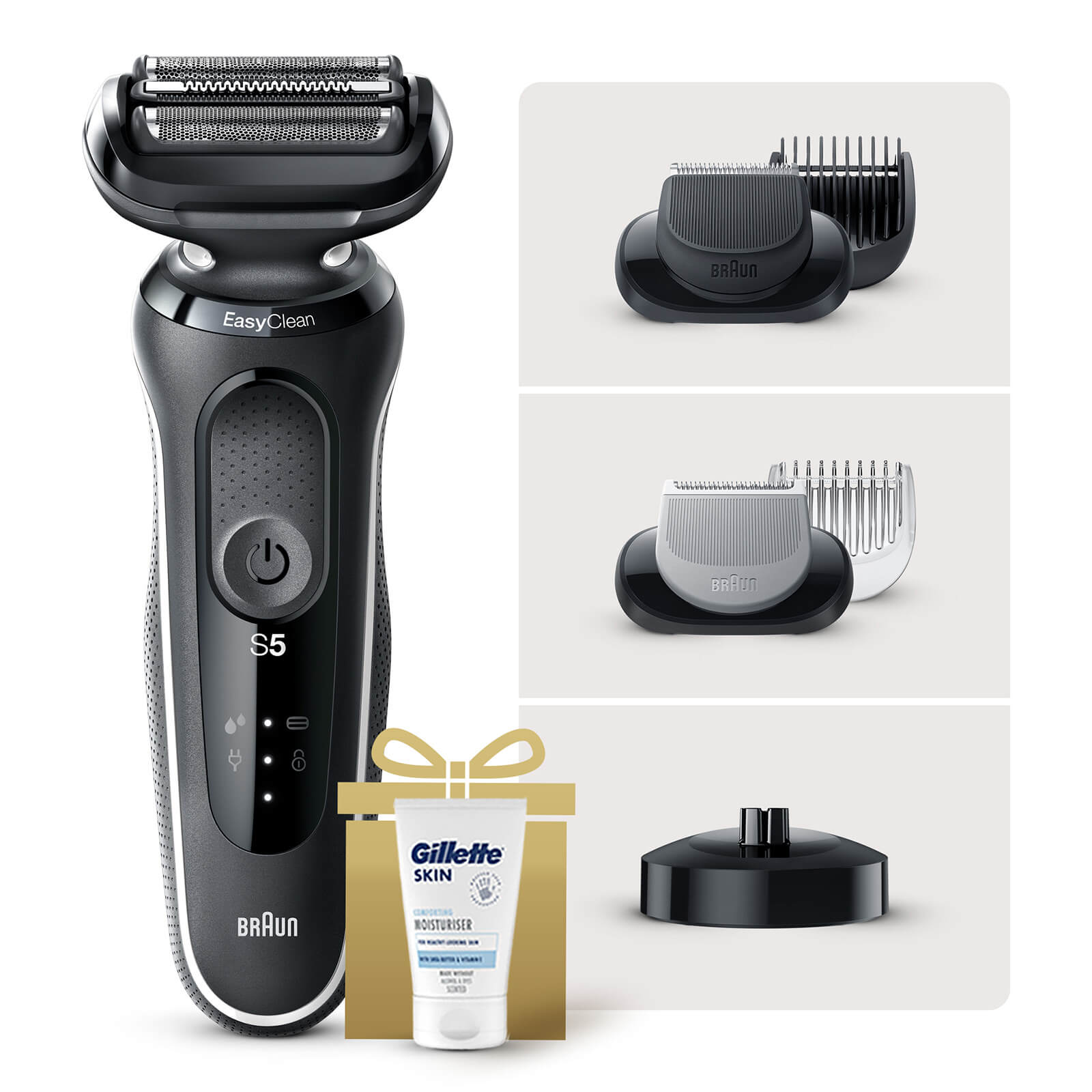 

Braun Series 5 Shaver with Charging Stand and EasyClick Attachments