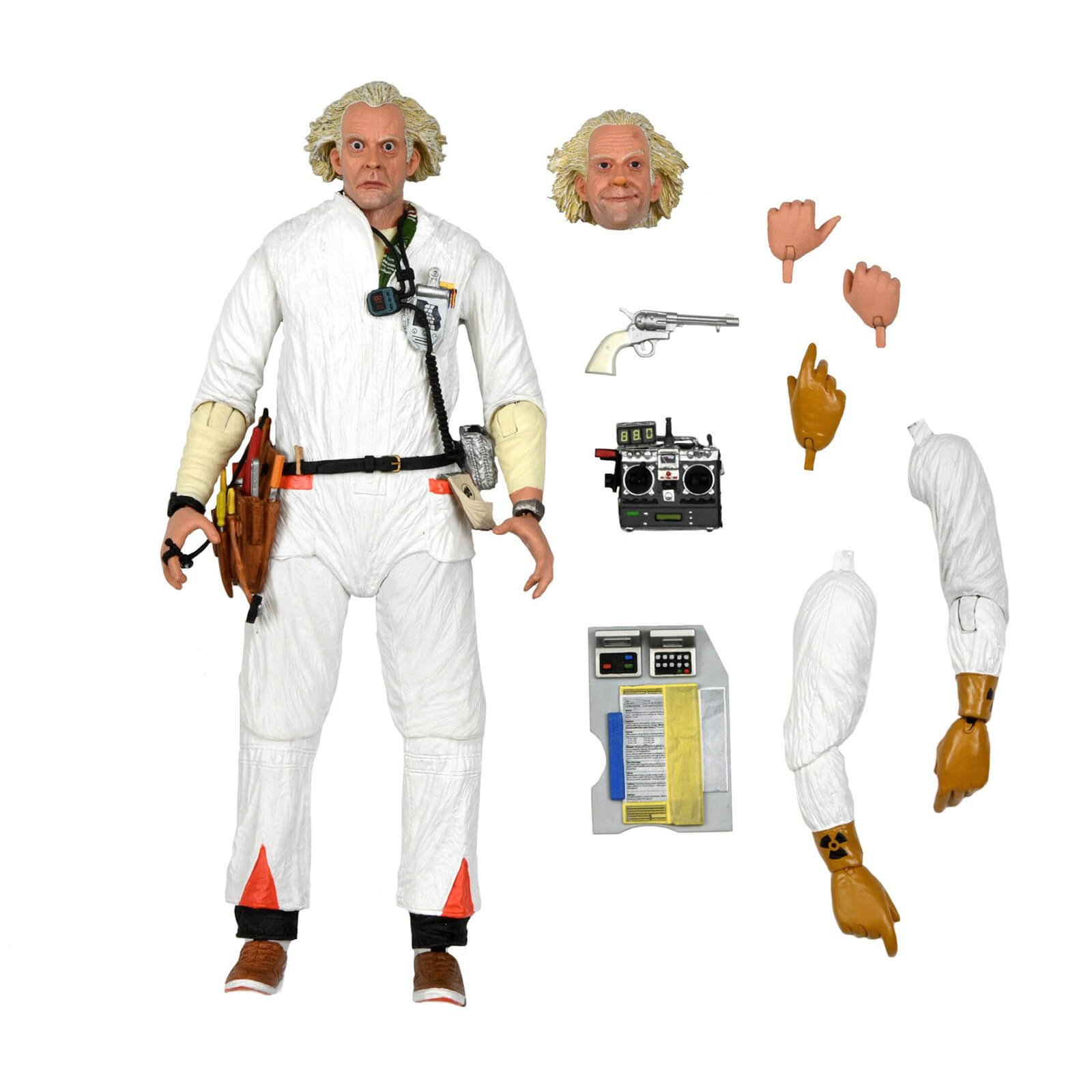 NECA Back to the Future Doc Brown 1985 Hazmat Suit Ultimate 7 Inch Action Figure