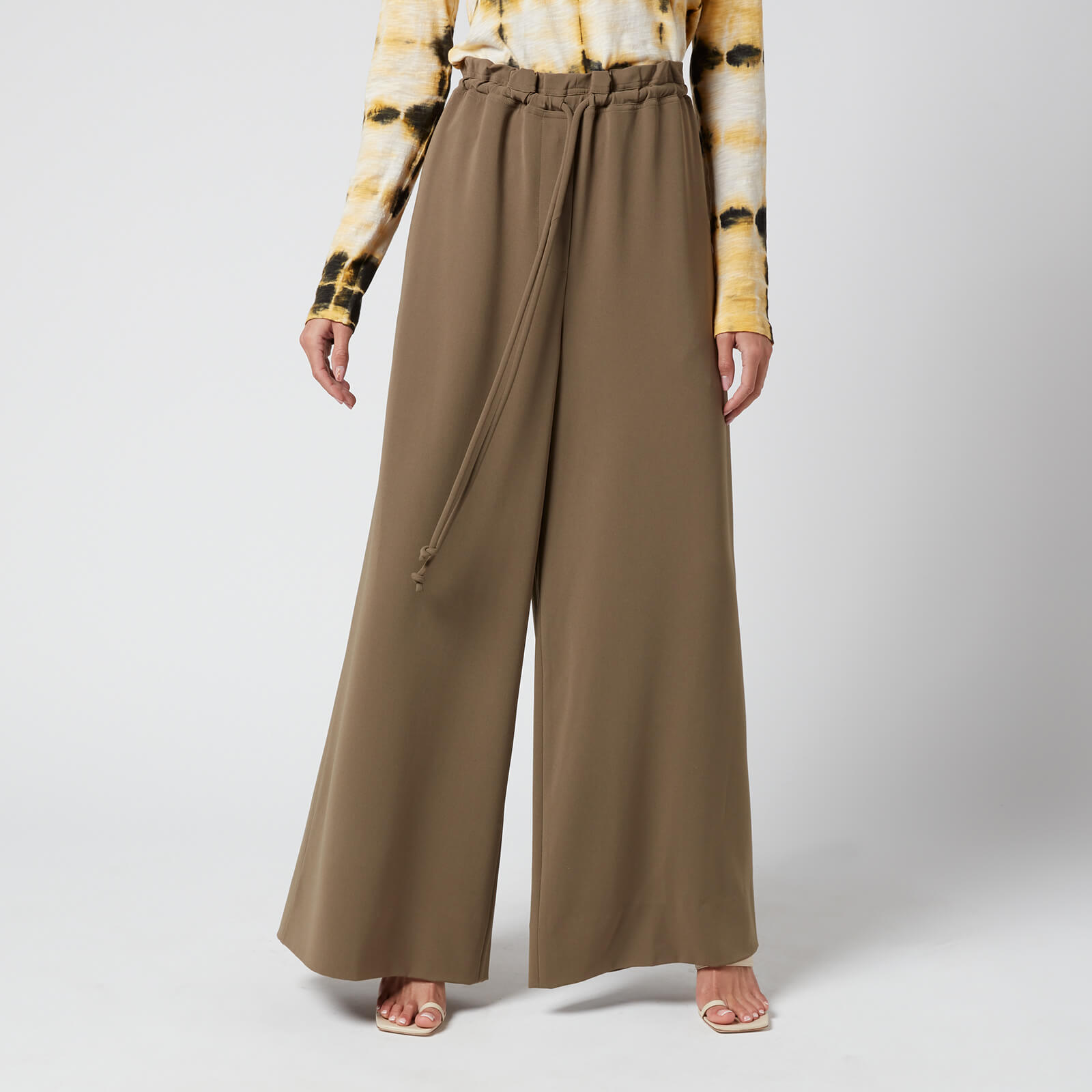 Proenza Schouler Women's Matte Crepe Gathered Pants - Mushroom - M