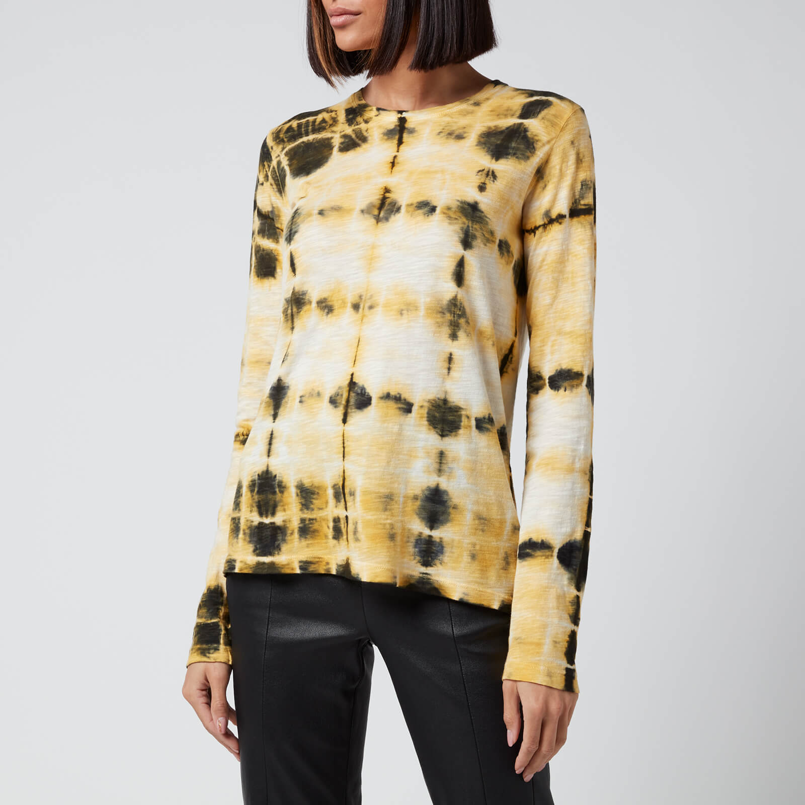 Proenza Schouler Women's Tie Dye Long Sleeve T-Shirt - Yellow Multi - XS