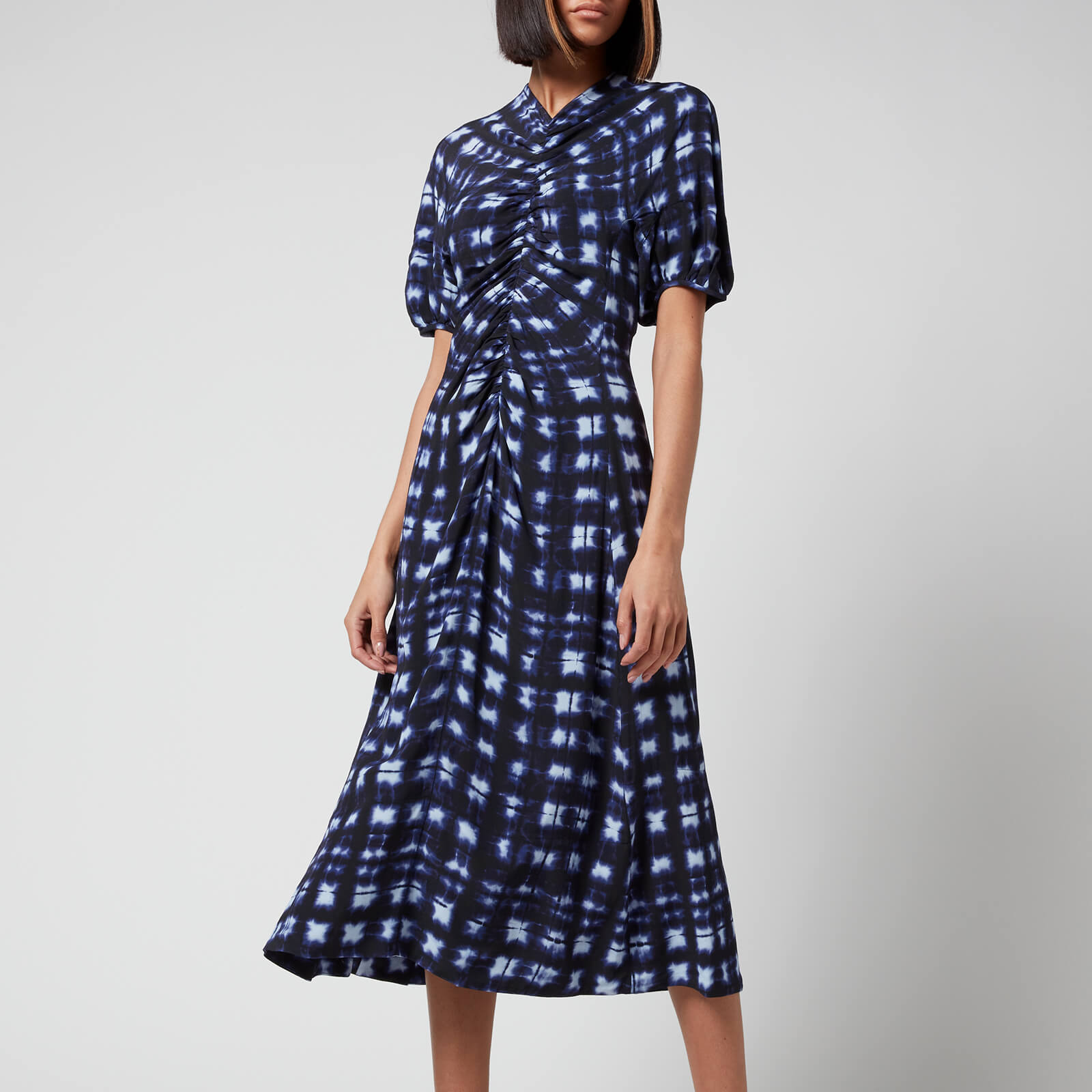 Proenza Schouler Women's Printed Tie Dye Cinched Dress - Blue Multi - US 6/UK 10