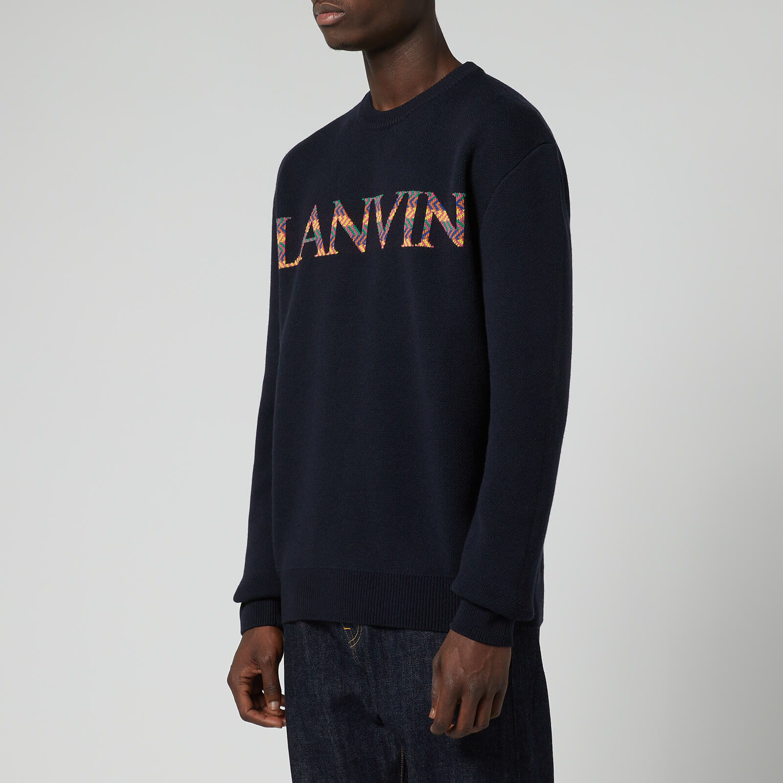 Lanvin Men's Jaquard Sweatshirt - Midnight Blue - S