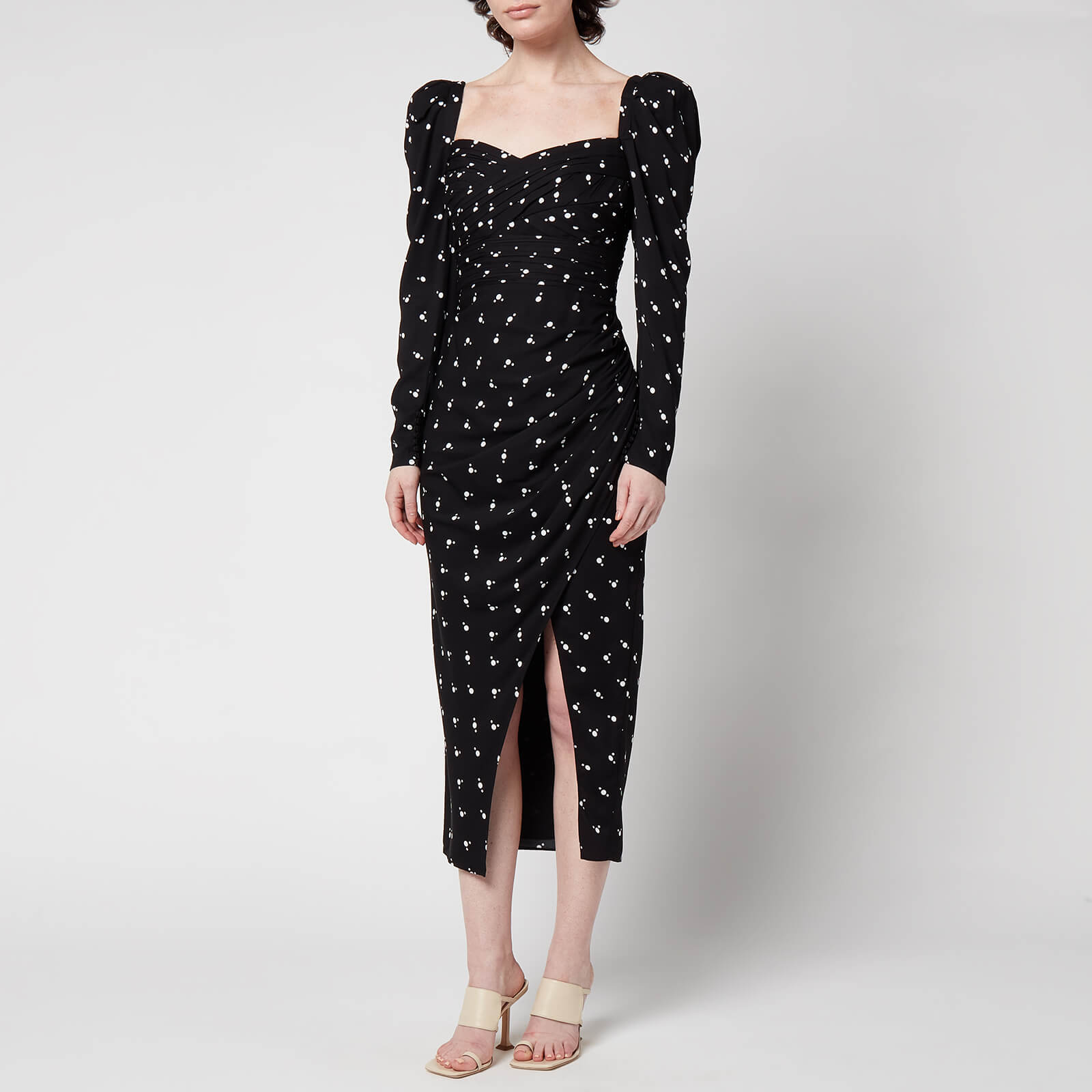 Self-Portrait Women's Polka Dot Dress - Black - UK 8