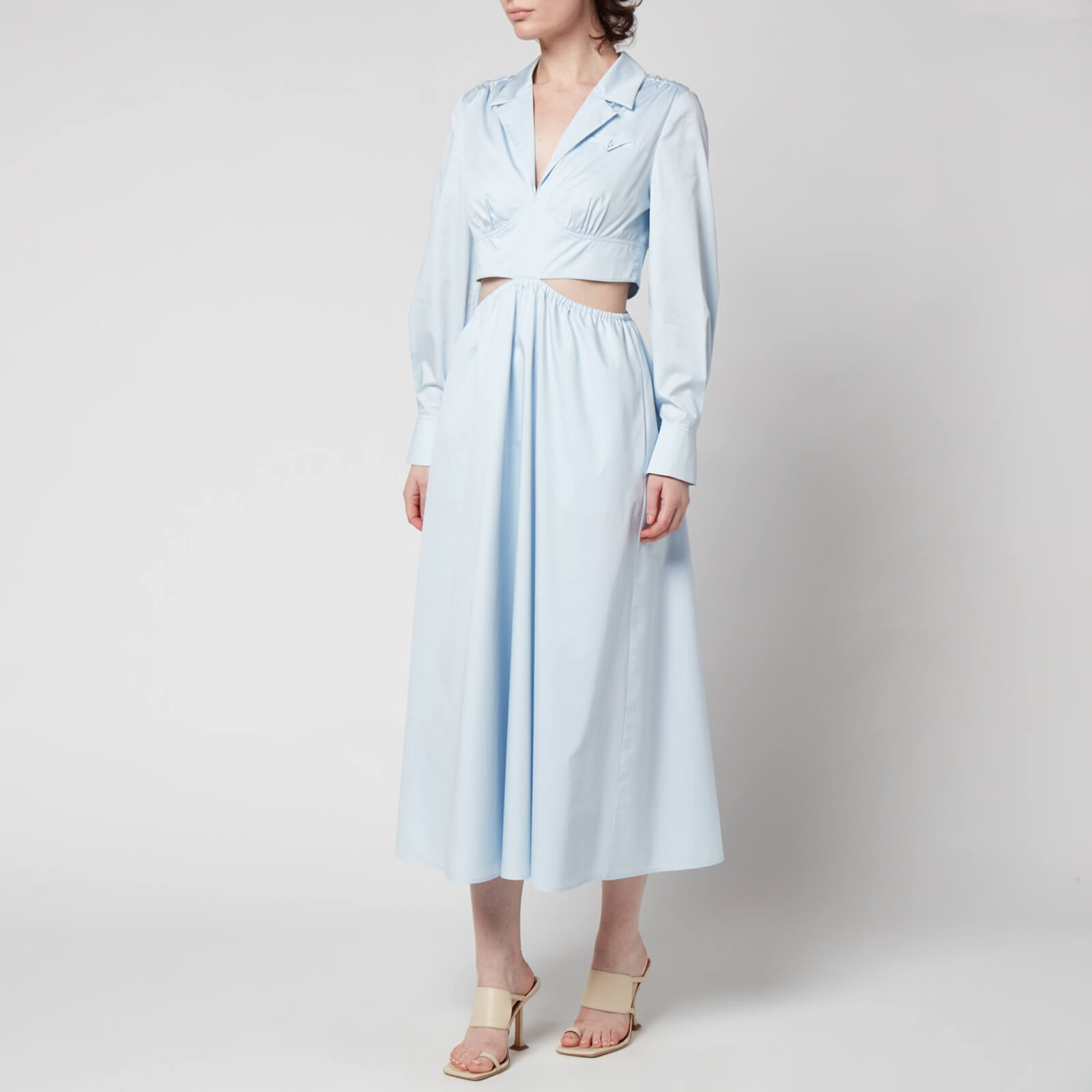 Self-Portrait Women's Cut Out Midi Dress - Light Blue - UK 6