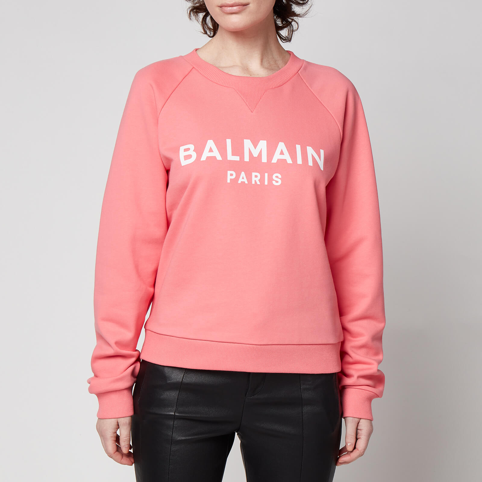 Balmain Women's Printed Balmain Sweatshirt - Pink - XS