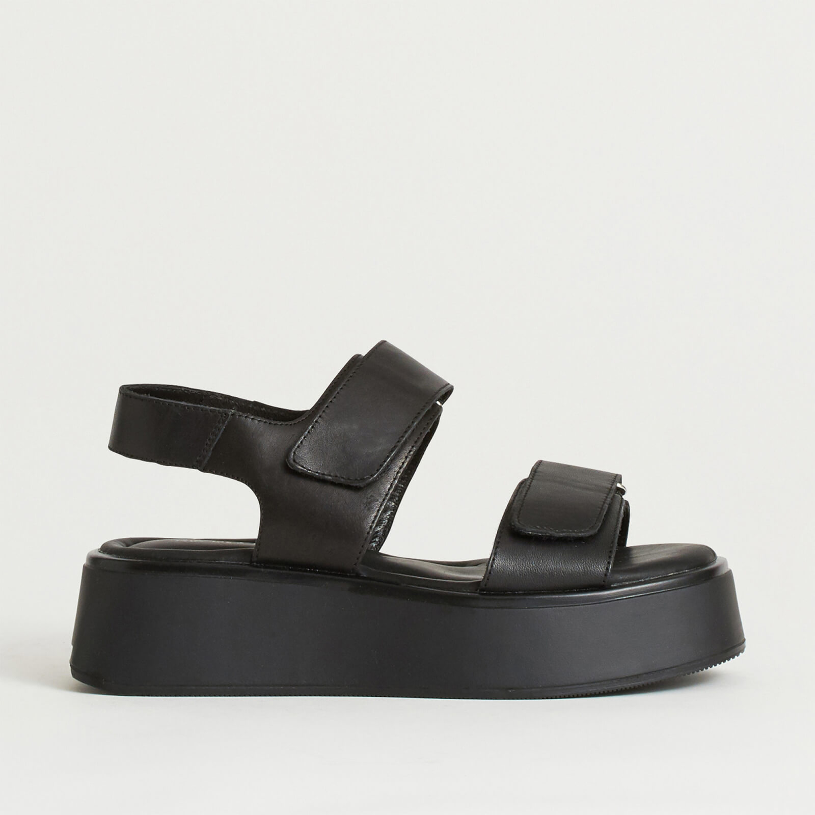 Vagabond Women's Courtney Leather Double Strap Sandals - Black/Black