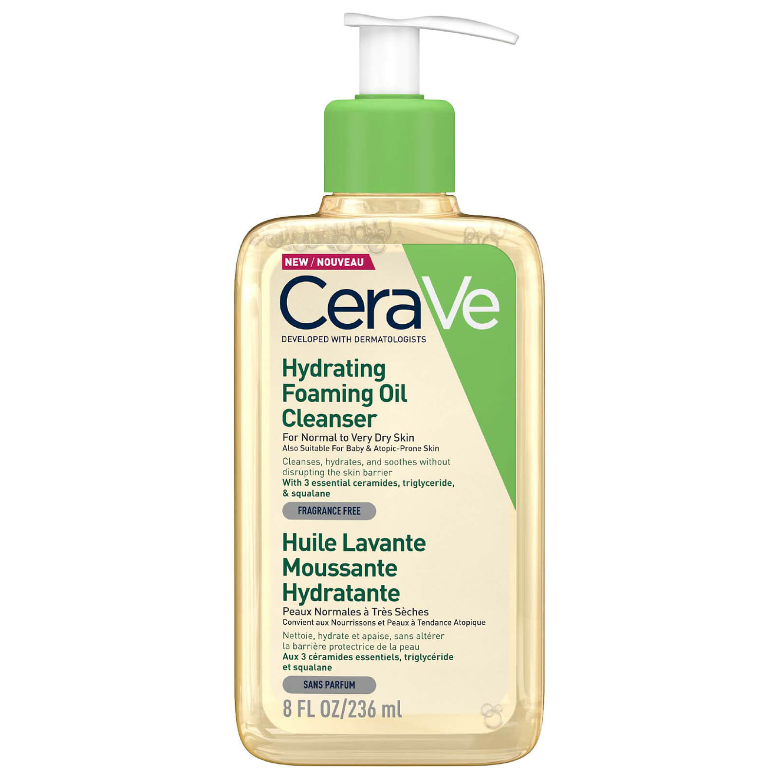 Фото - Засіб для очищення обличчя і тіла CeraVe Hydrating Foaming Oil Cleanser 236ml MB418700 