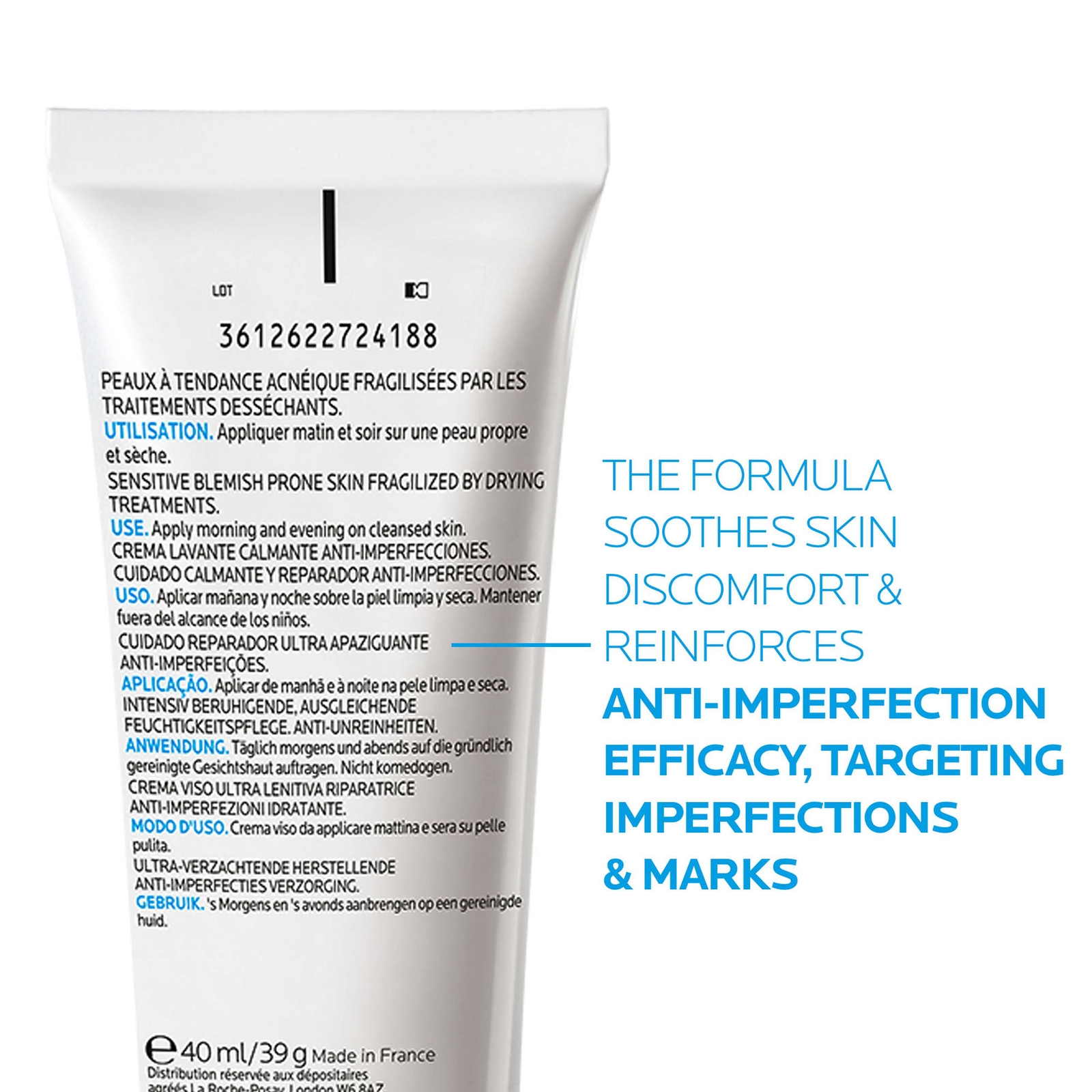 Thumbnail - La Roche-Posay Effaclar H Iso-biome Soothing Moisturising Cream For Sensitive Blemish-Prone Skin 40ml