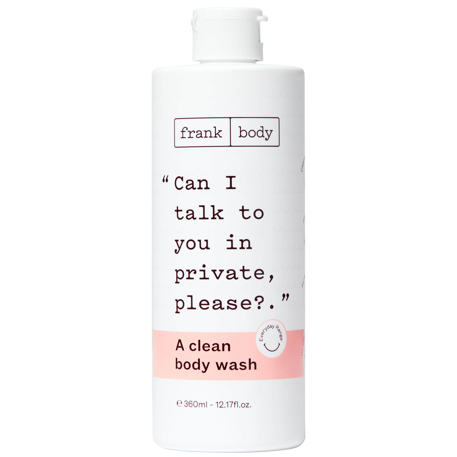 Frank Body Clean Body Wash 360ml (Various Options) - Unscented