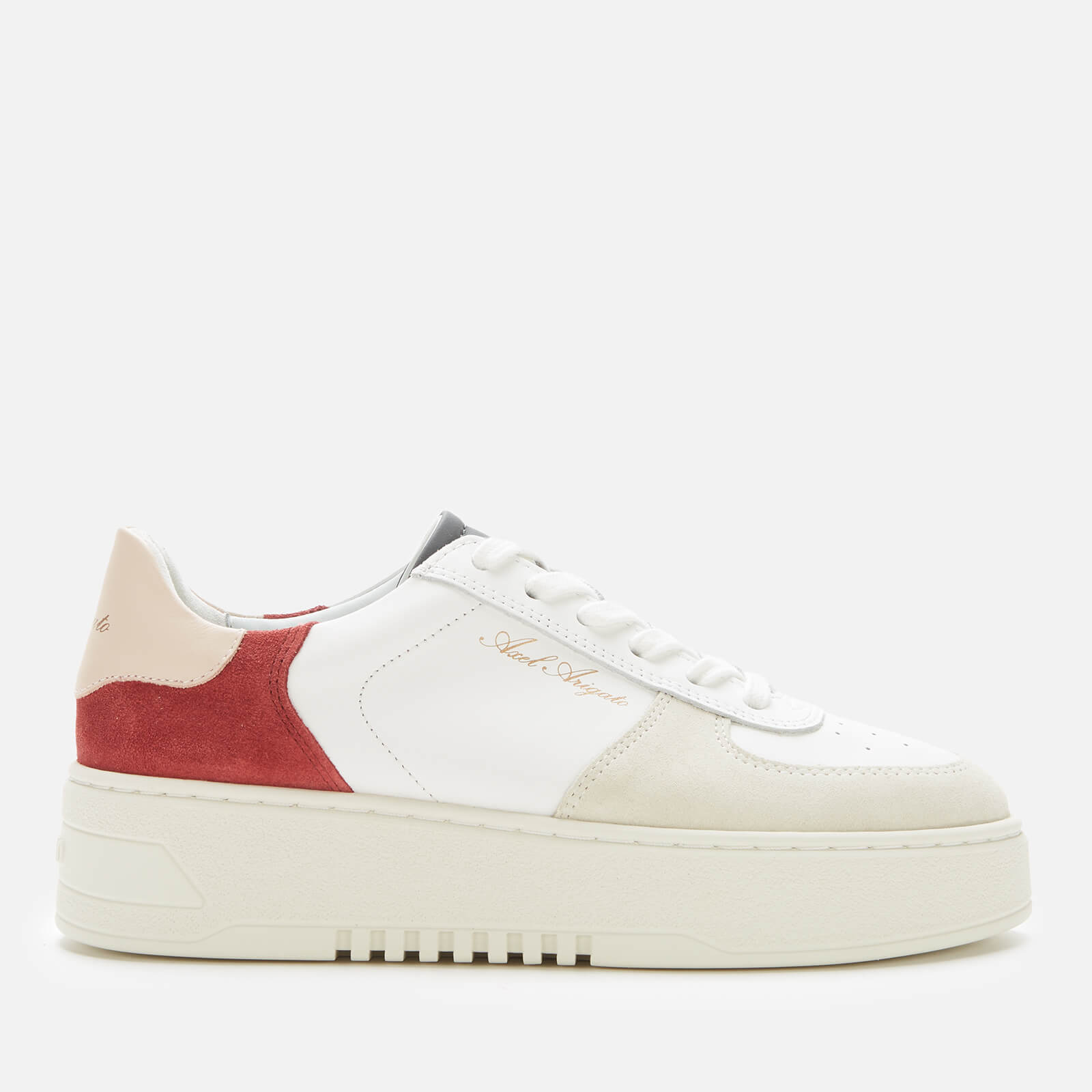 Axel Arigato Women's Orbit Leather/Suede Trainers - White/Red/Dusty Pink - UK 5