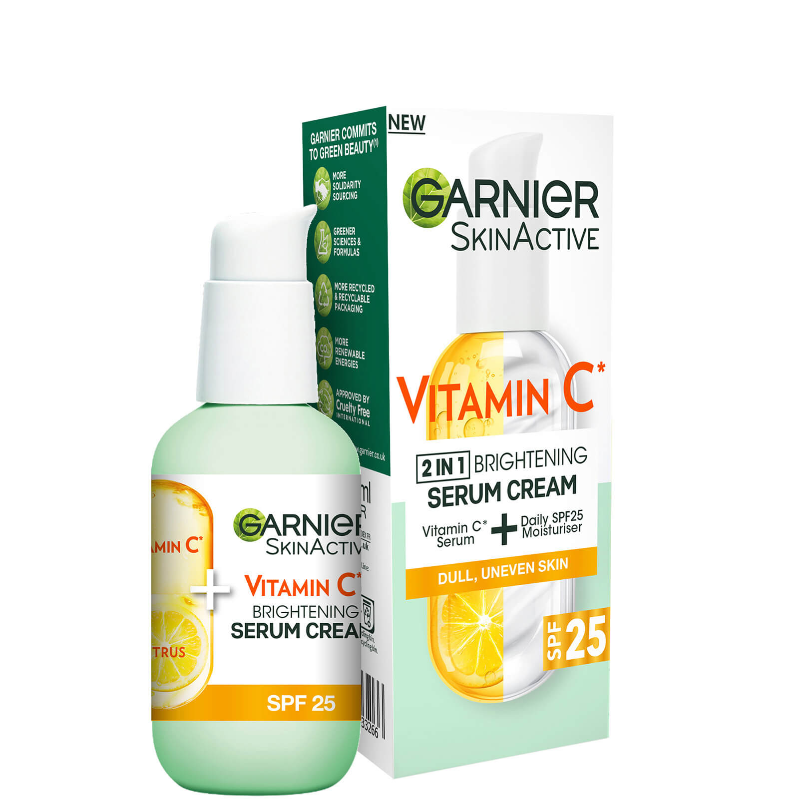 Image of Garnier Vitamin C Serum Cream with 20% Vitamin C and SPF25 50ml