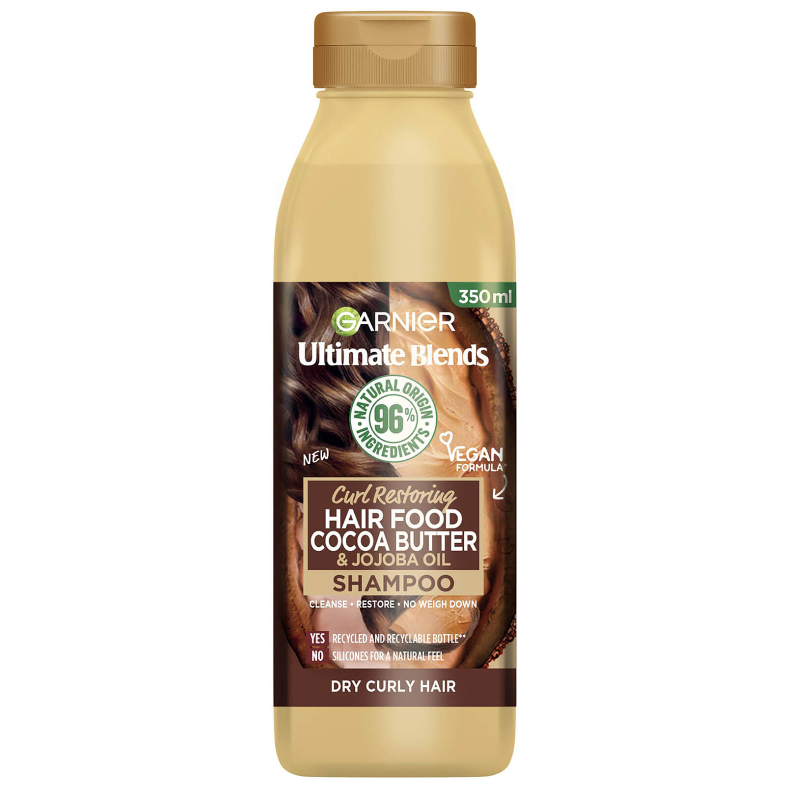 Garnier Ultimate Blends Cocoa Butter Shampoo for Dry, Curly Hair 350ml product