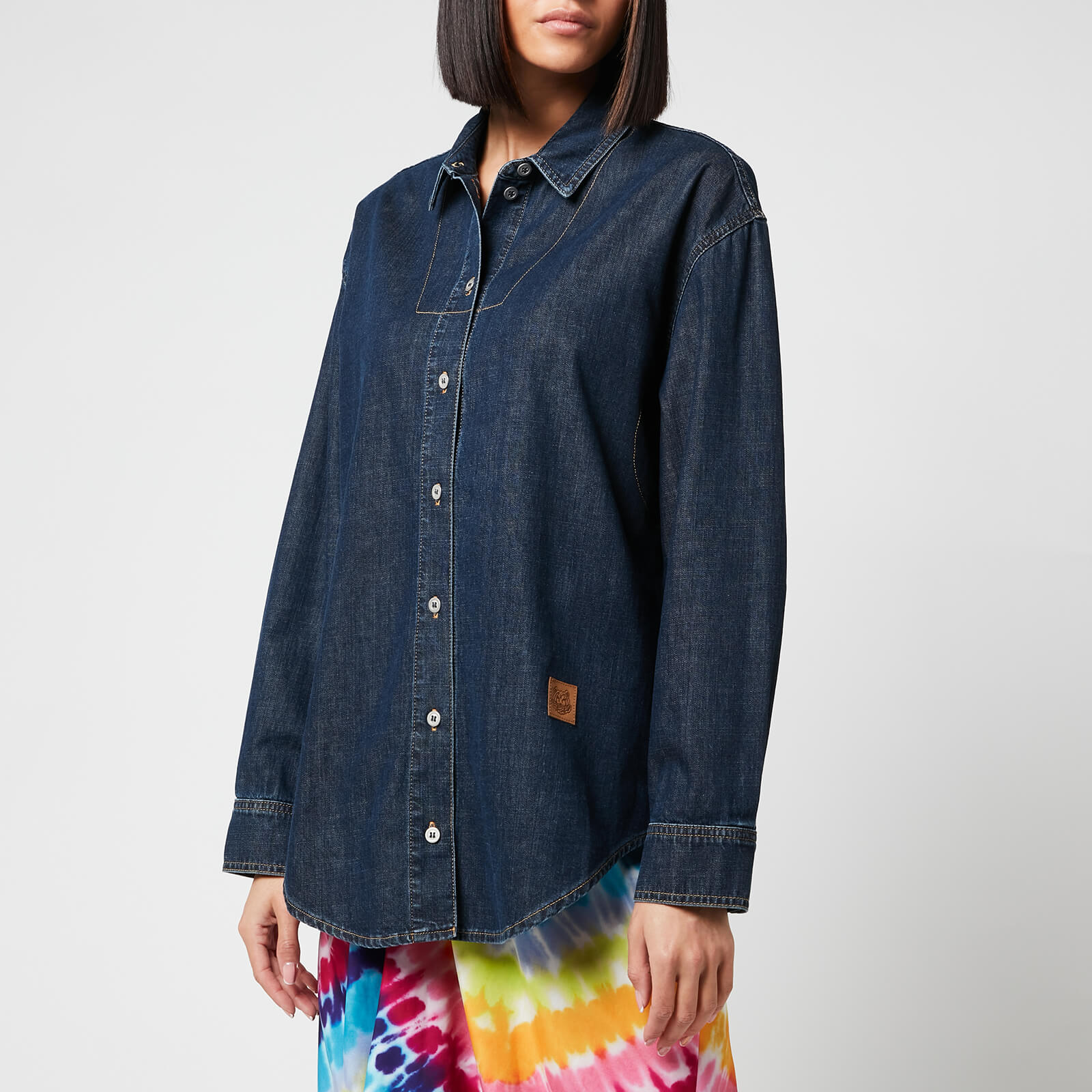 KENZO Women's Denim Shirt - Midnight Blue - UK 6