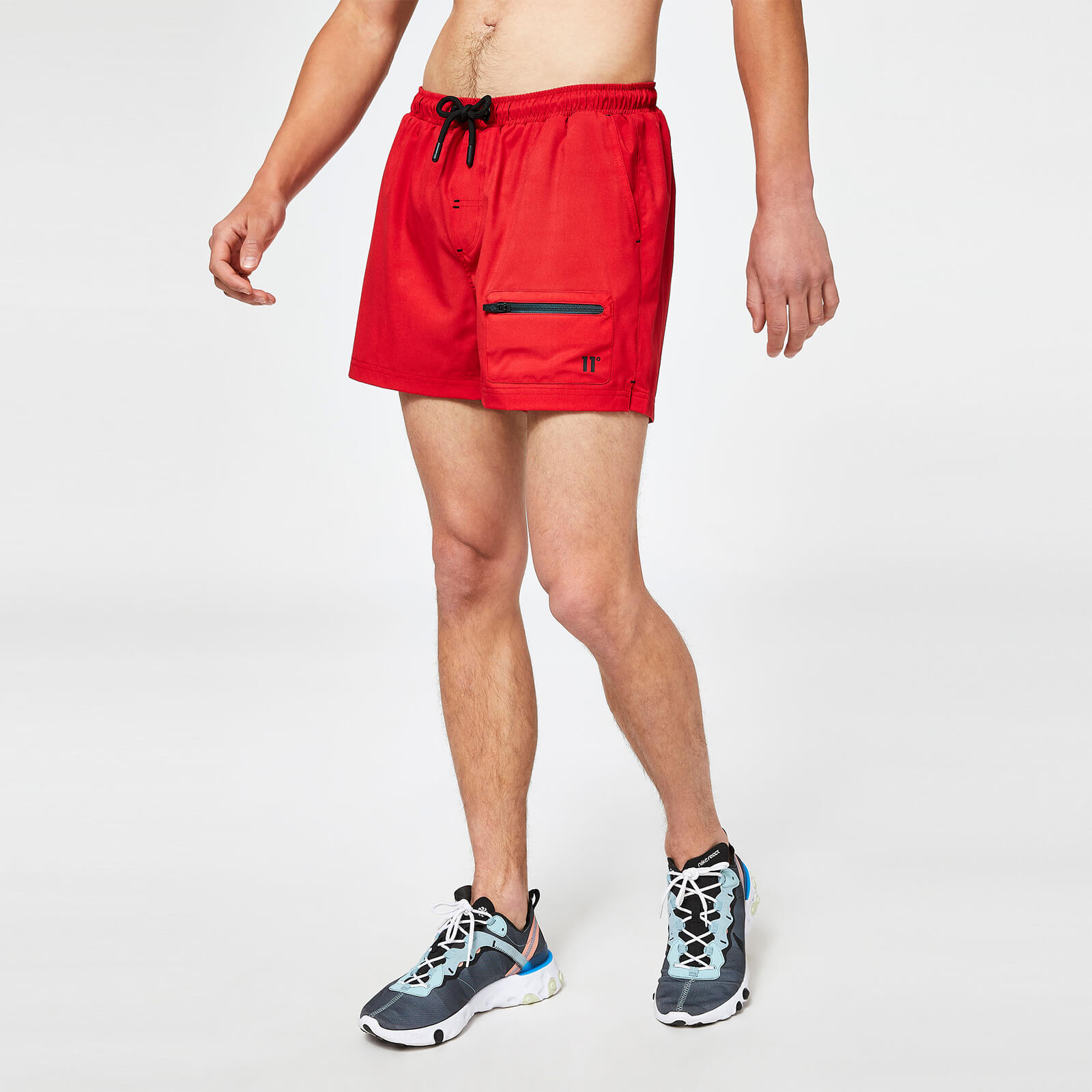 11 degrees zip pocket swim shorts – goji berry red - s