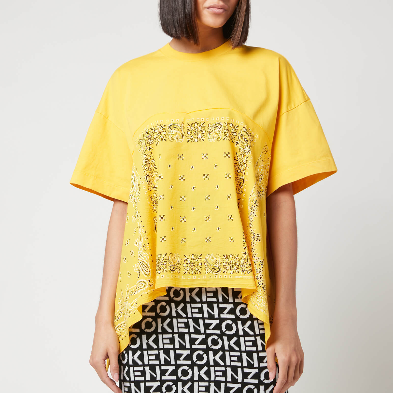 KENZO Women's Oversized Bandana Print T-shirt - Golden Yellow - XS