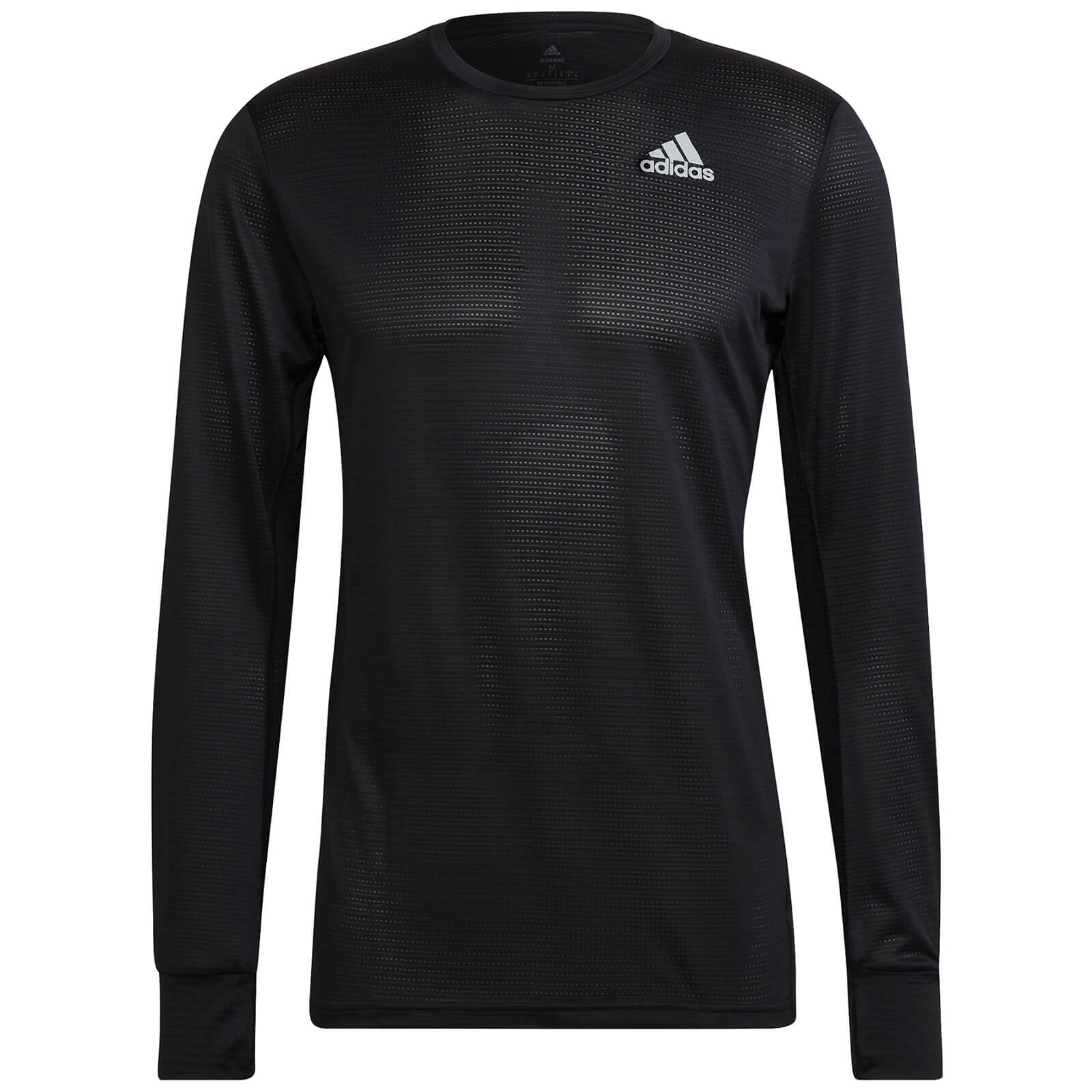 Image of adidas Own The Run Long Sleeve T-Shirt - Black/Reflective Silver - XL