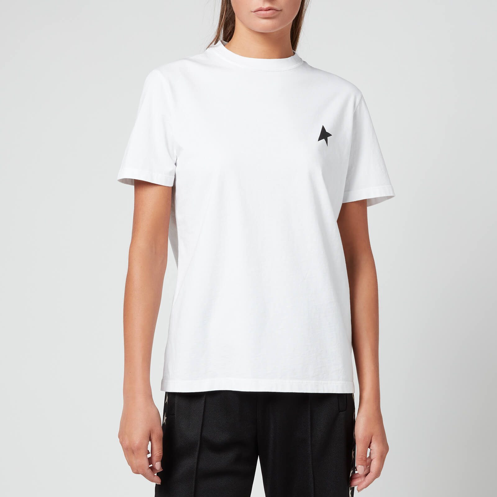 Golden Goose Deluxe Brand Women's Start X'S Regular T-Shirt - Optic White/Black - XS