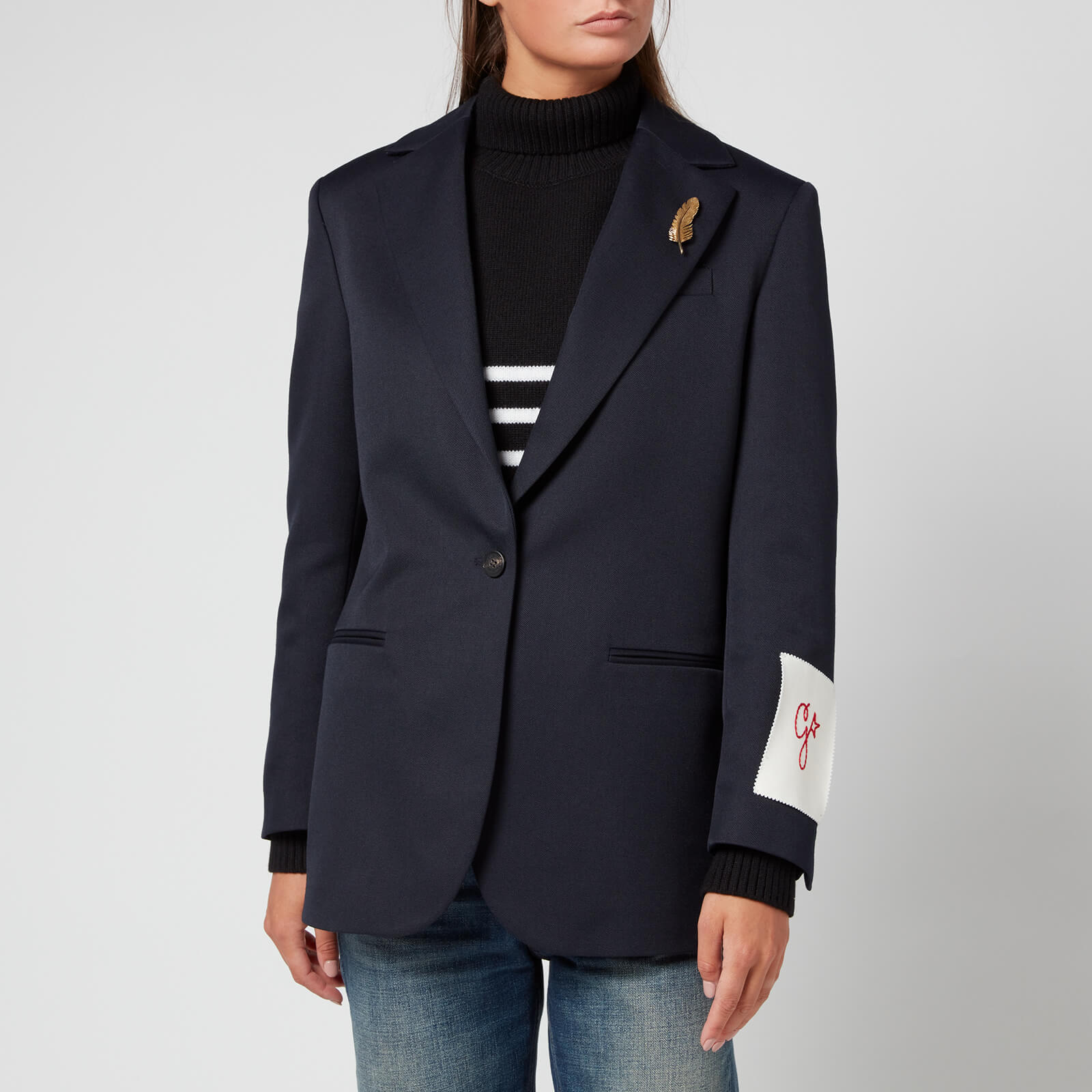 Golden Goose Deluxe Brand Women's Golden Single Breasted Tom Boy Blazer - Dark Blue - IT 38/UK 6