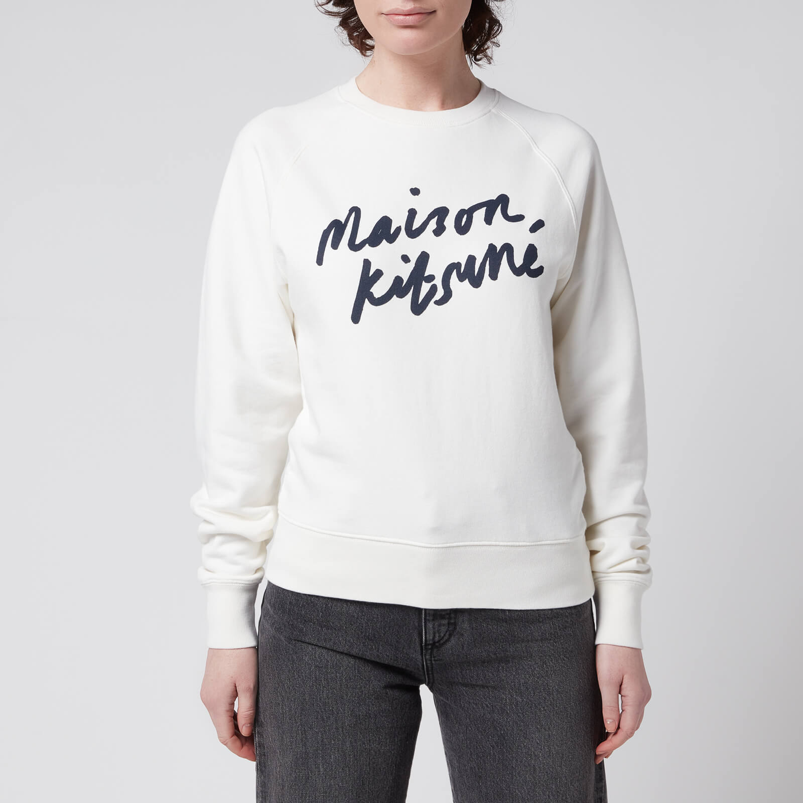 Maison Kitsuné Women's Handwriting Sweatshirt - Ecru - L