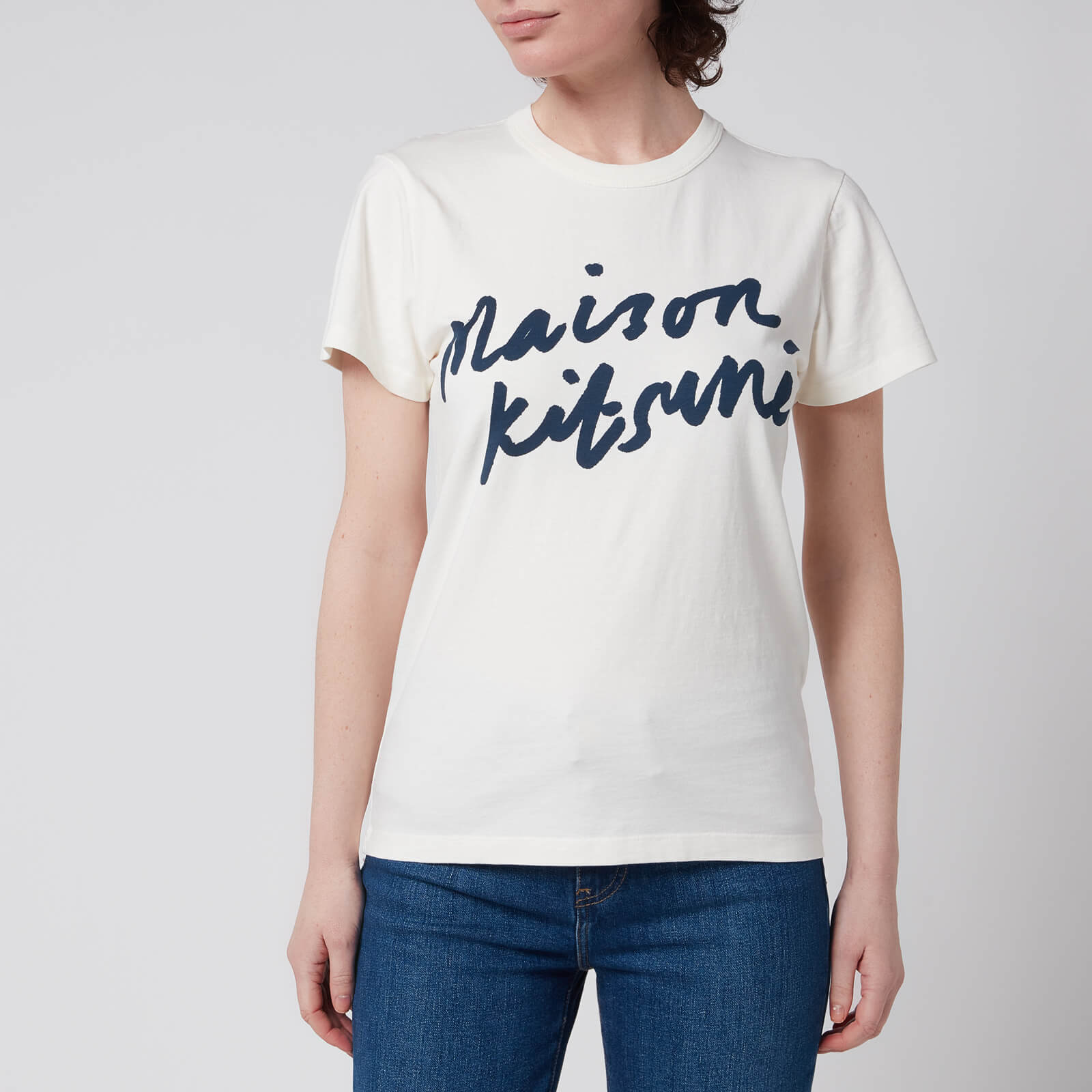 Maison Kitsuné Women's Handwriting T-Shirt - Latte - XS