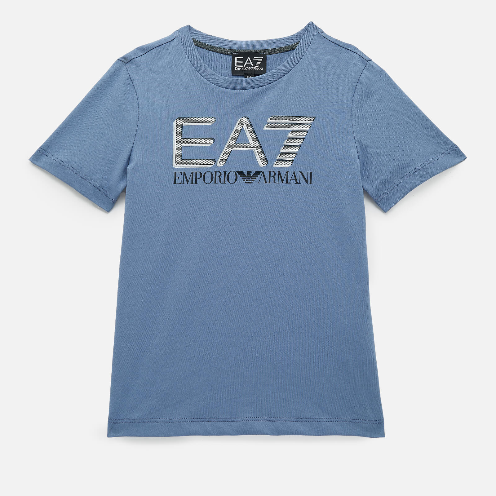 EA7 Boys' Train Visibility Large Logo T-Shirt - Blue - 10 Years