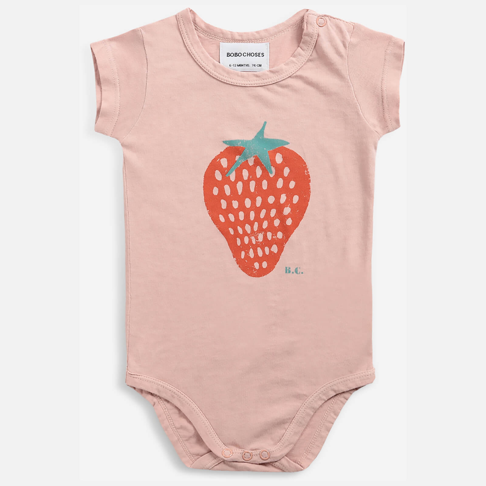 Bobo Choses Baby Strawberry Short Sleeve Body - 6-12 months