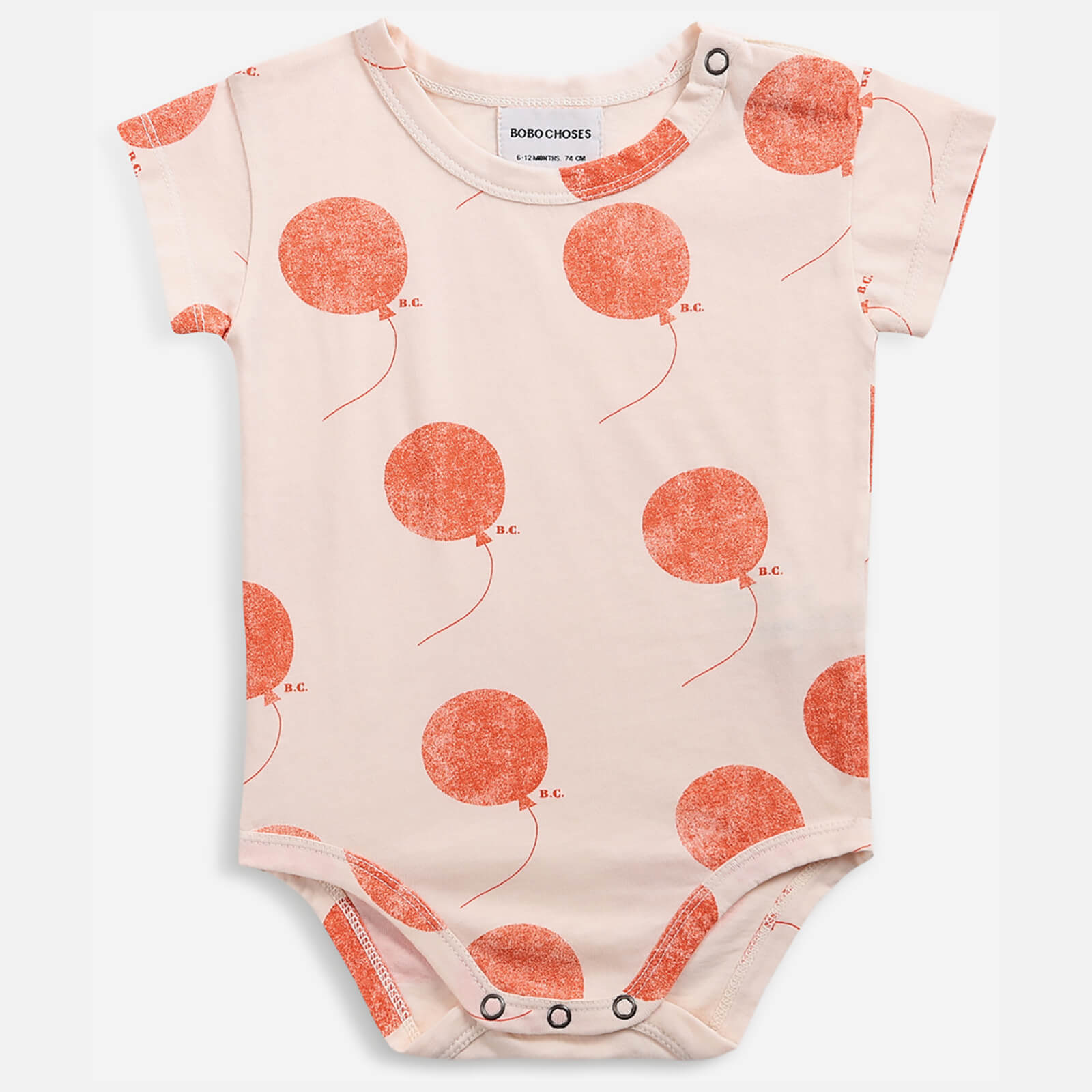 Bobo Choses Baby Balloon All Over Short Sleeve Body - 3-6 months