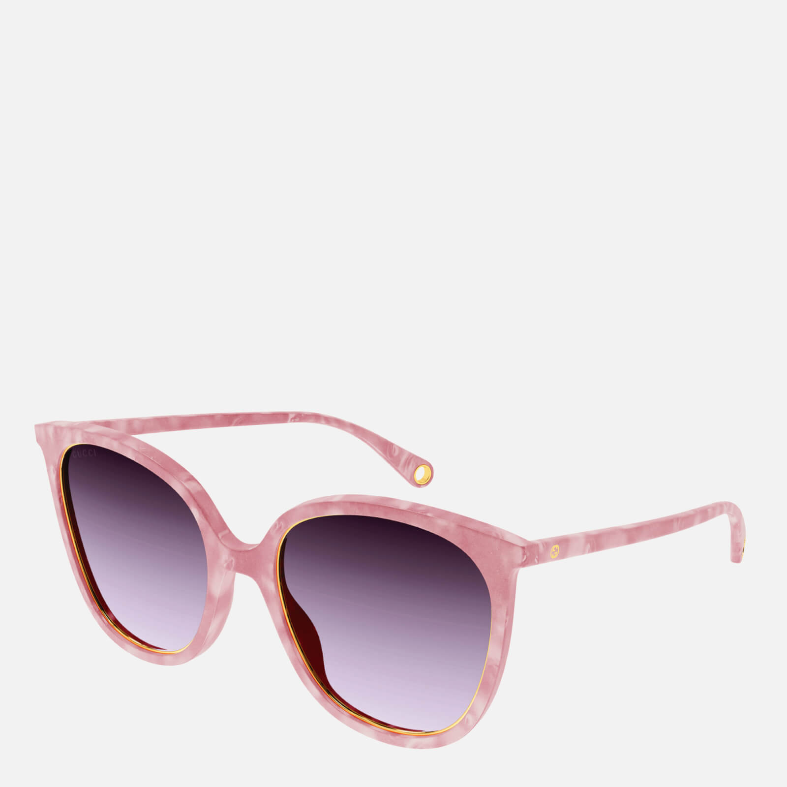 Gucci Women's Cat Eye Acetate Frames Sunglasses - Pink/Pink/Violet