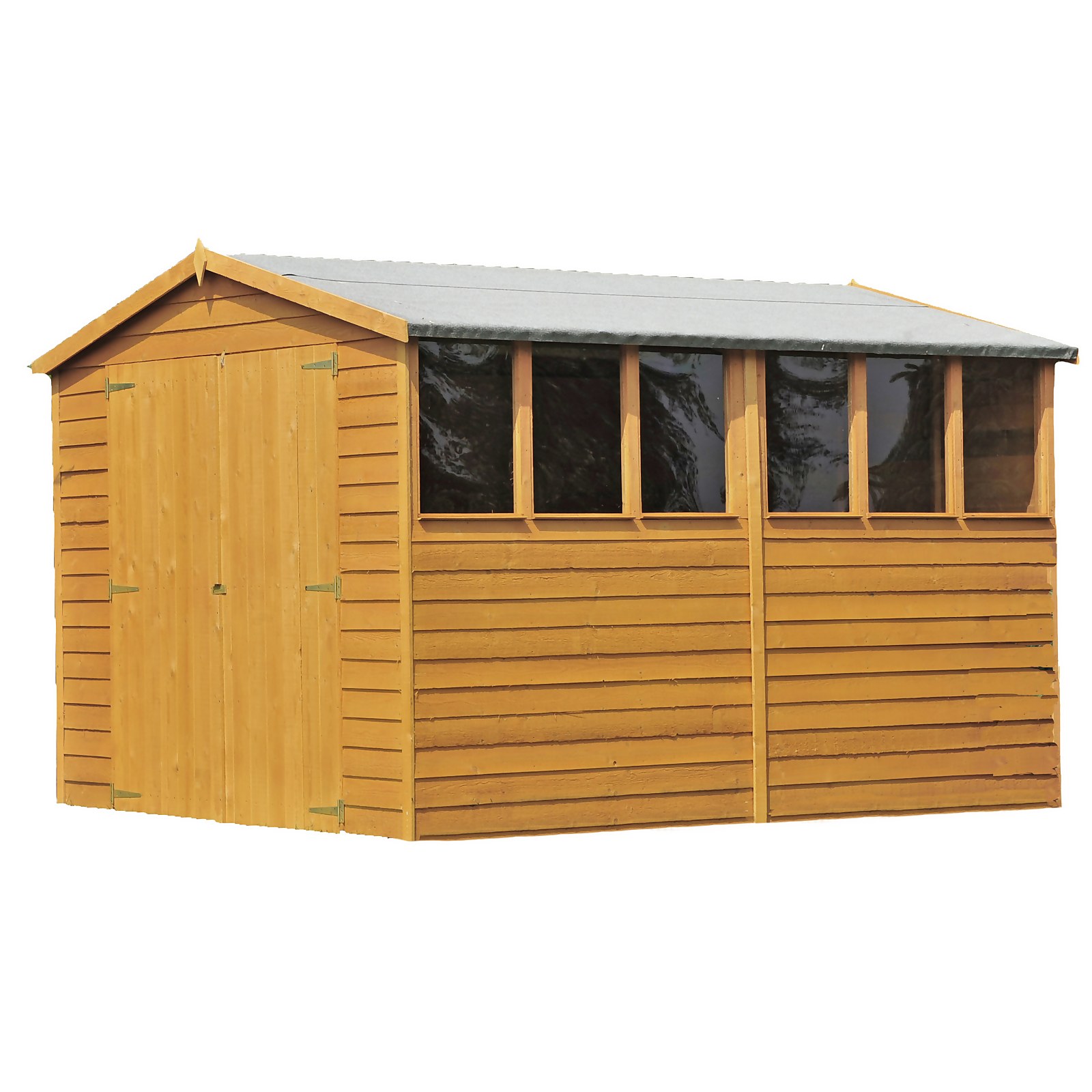 Shire 10 x 10ft Double Door Overlap Garden Shed - Including Installation