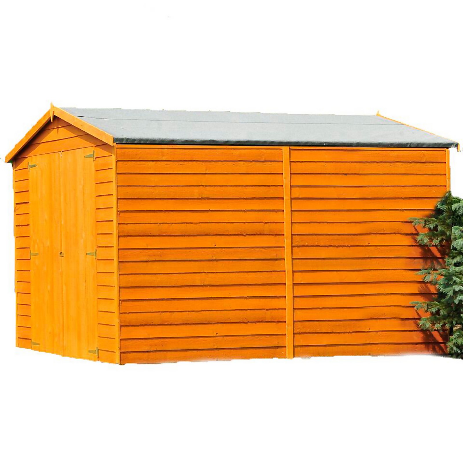 Shire 10 x 10ft Double Door Overlap Garden Shed with No Windows