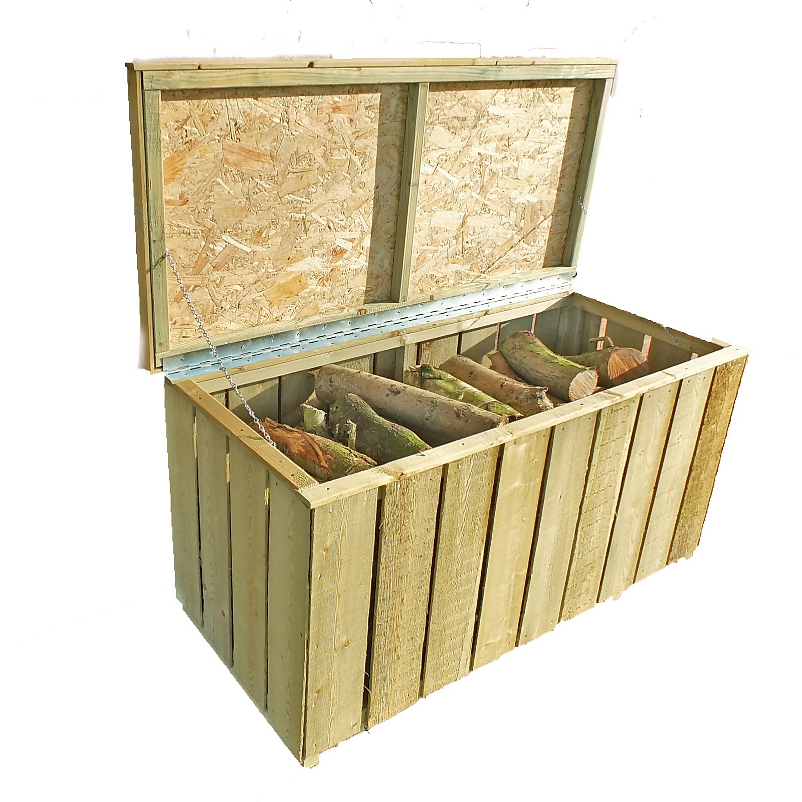 Photo of Shire Sawn Timber Garden Storage Log Box 4x2