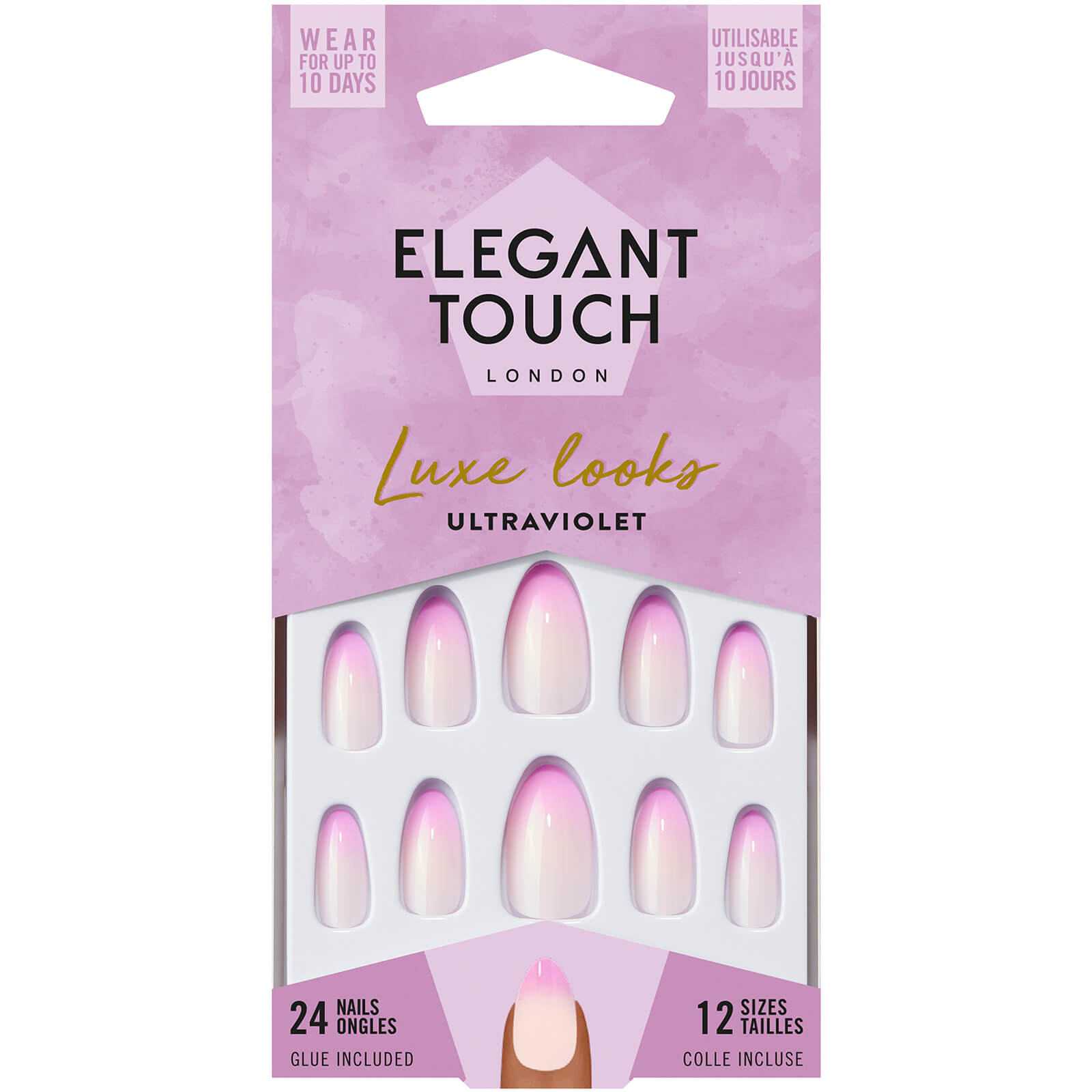Elegant Touch False Nails – Ultra Violet lookfantastic.com imagine