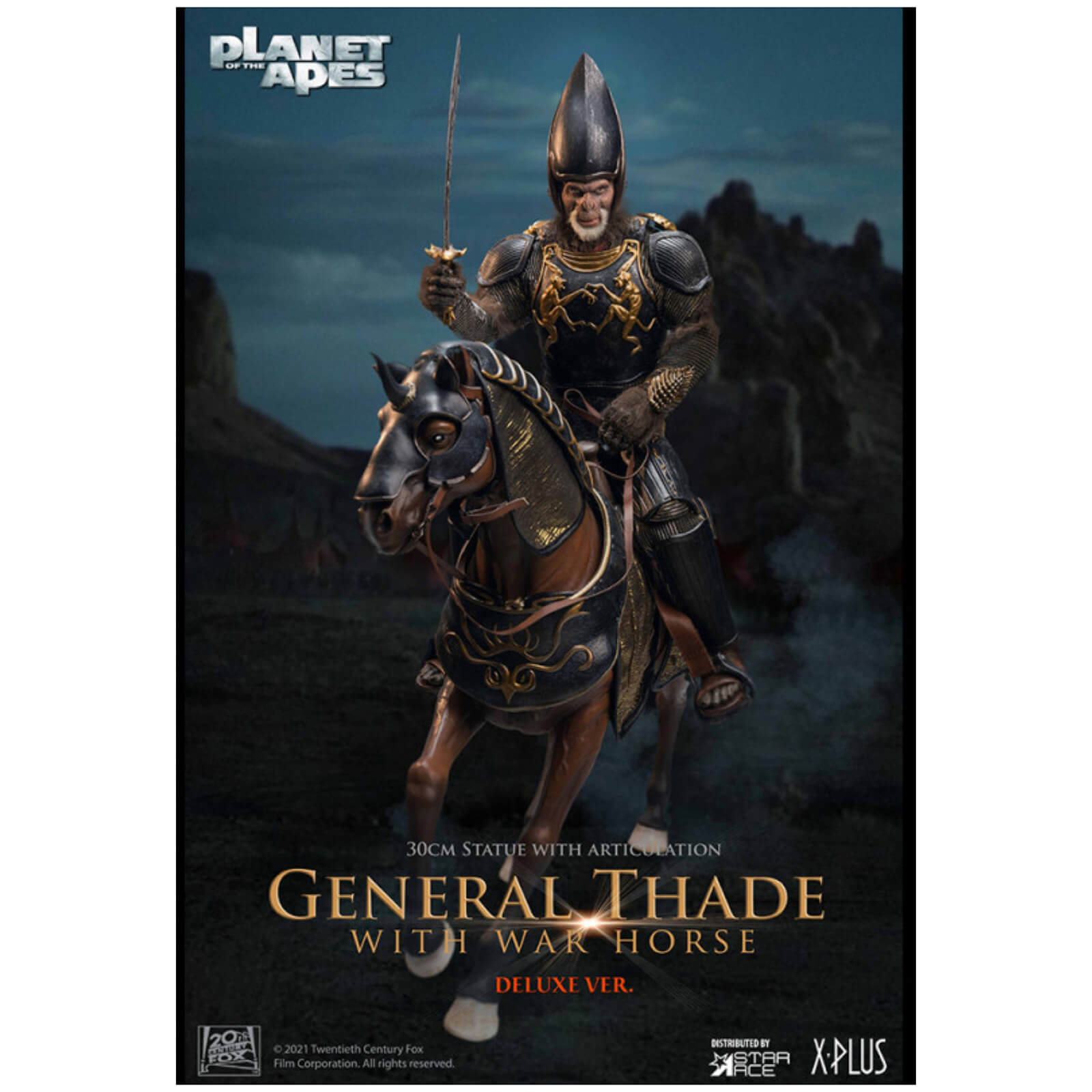 Star Ace Planet Of The Apes (2001) Super Vinyl Statue - General Thade (Deluxe Version)