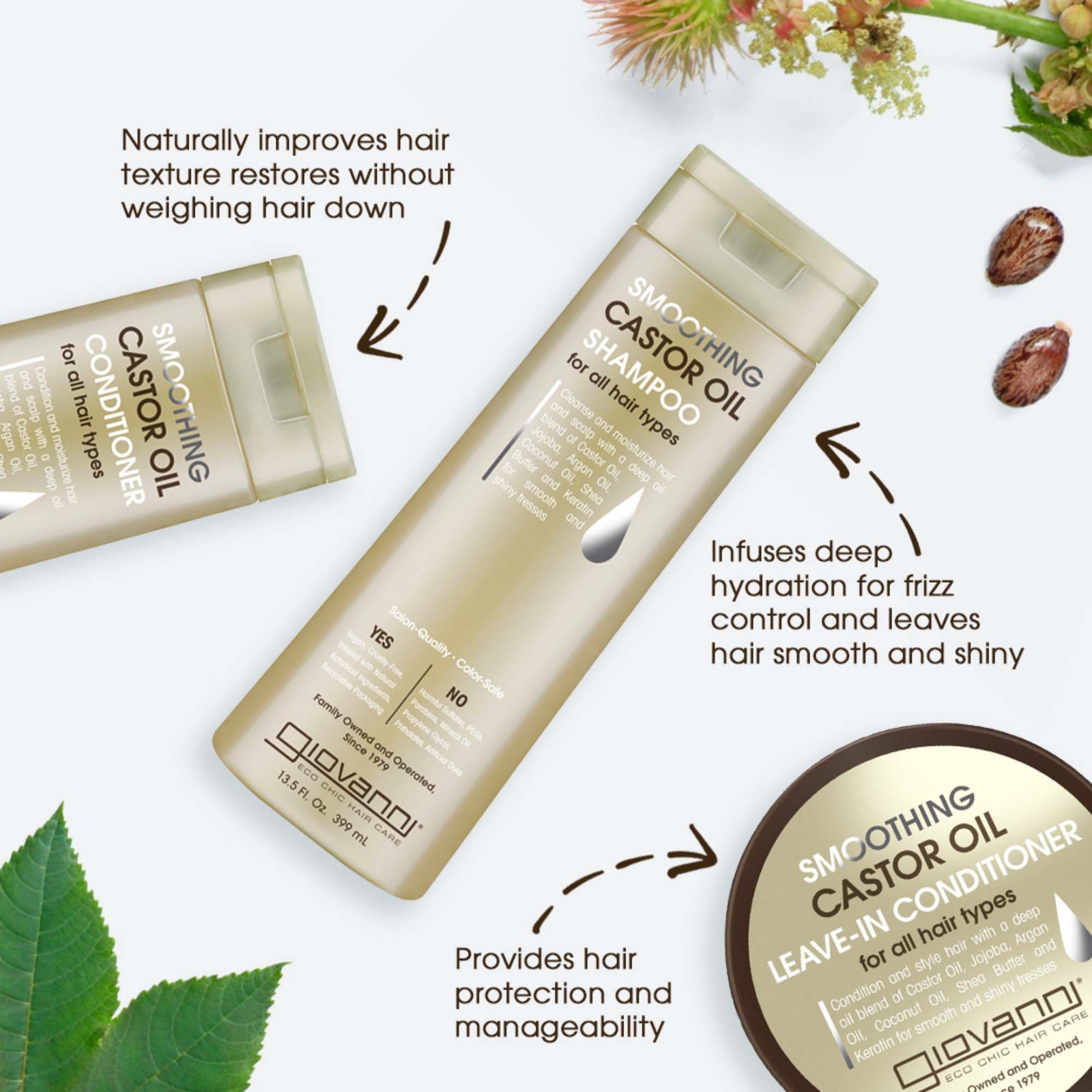 Thumbnail - Giovanni Smoothing Castor Oil Conditioner 399ml