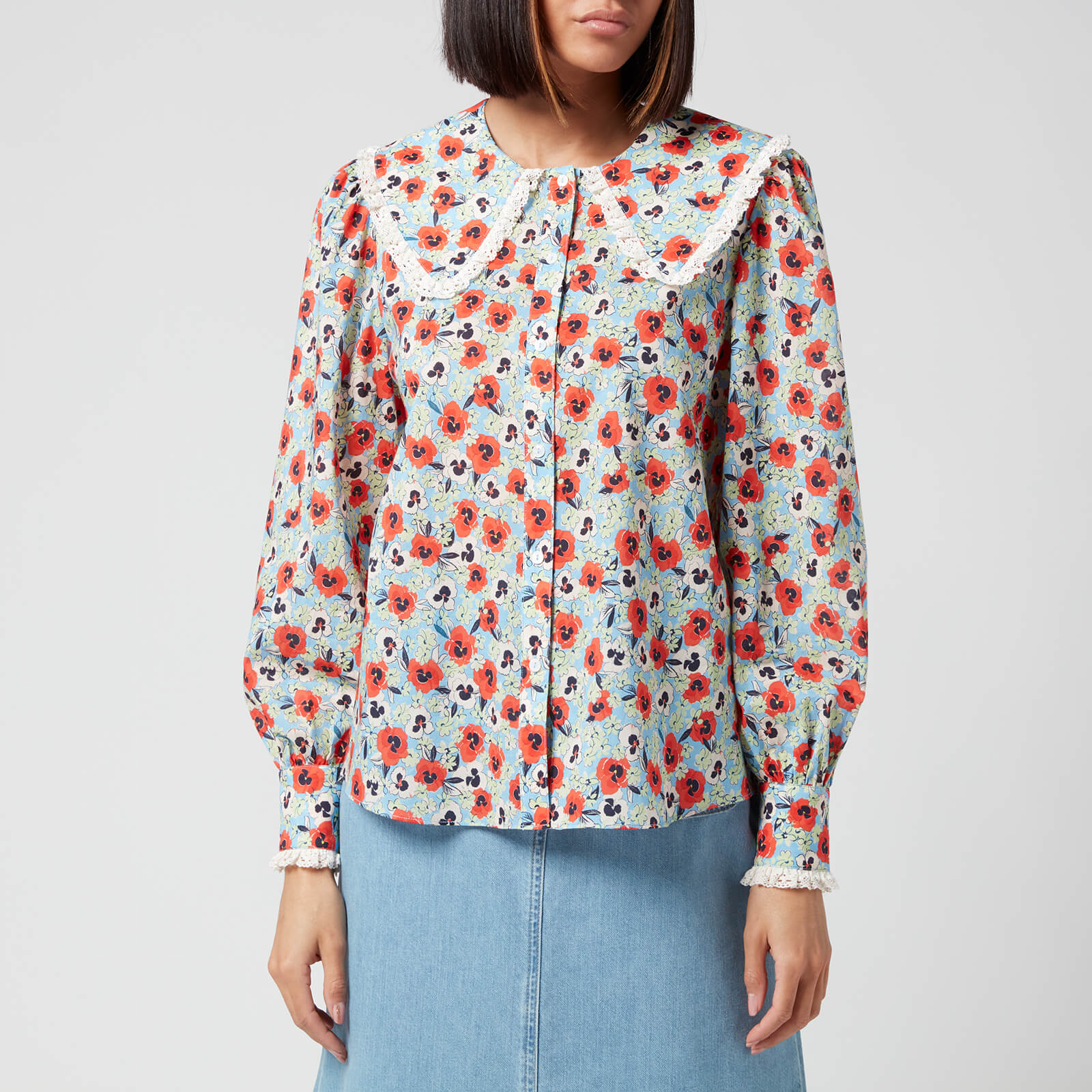 RIXO Women's Misha Top - Red Pansy - XXS/UK 6