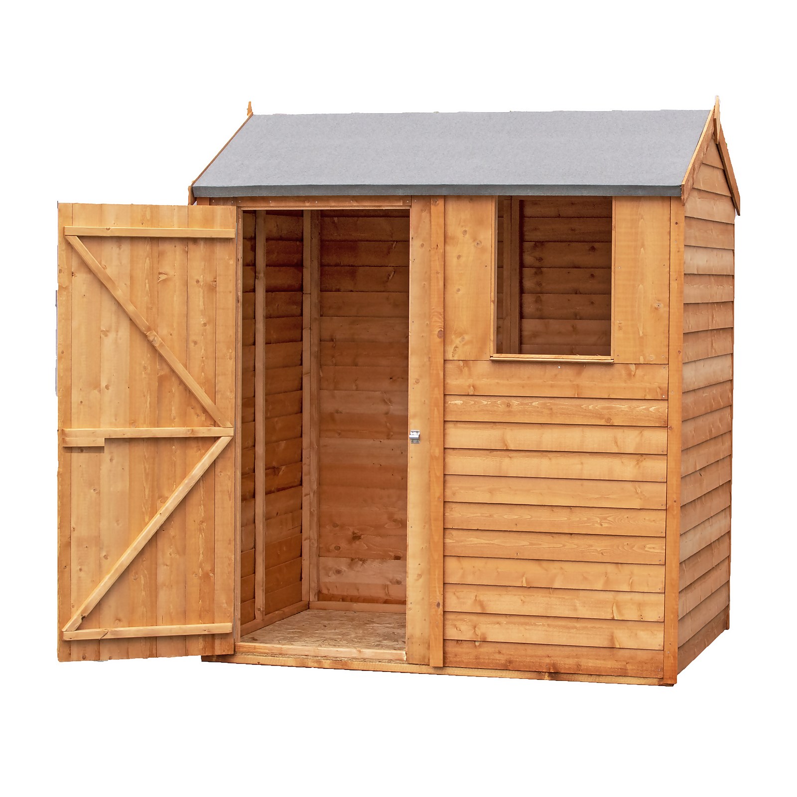 Shire 6x4ft Overlap Reverse Apex Garden Shed