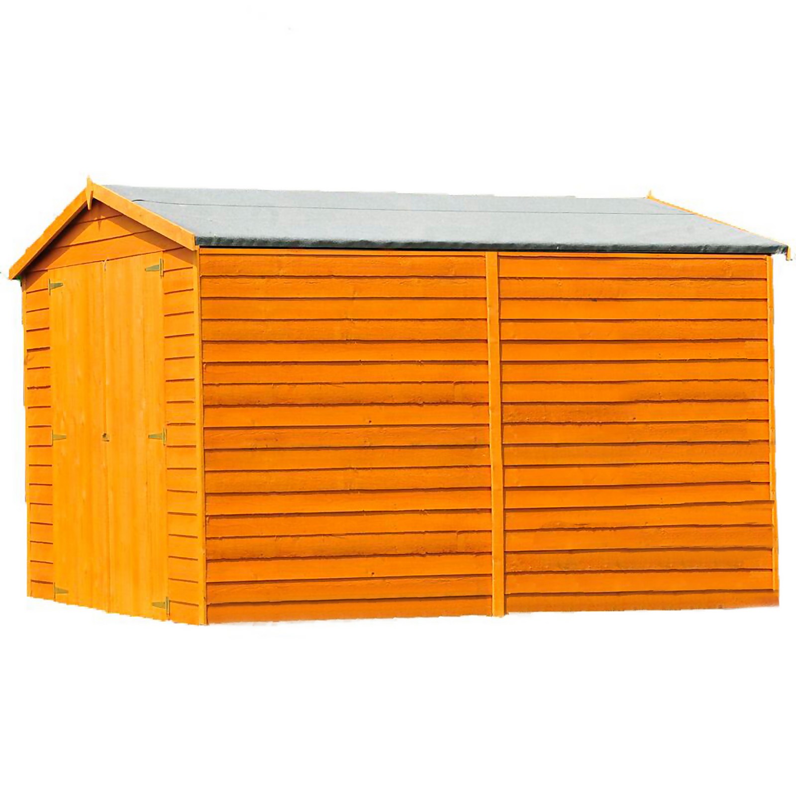 Shire 12x8ft Overlap Garden Shed No Windows - Including Installation