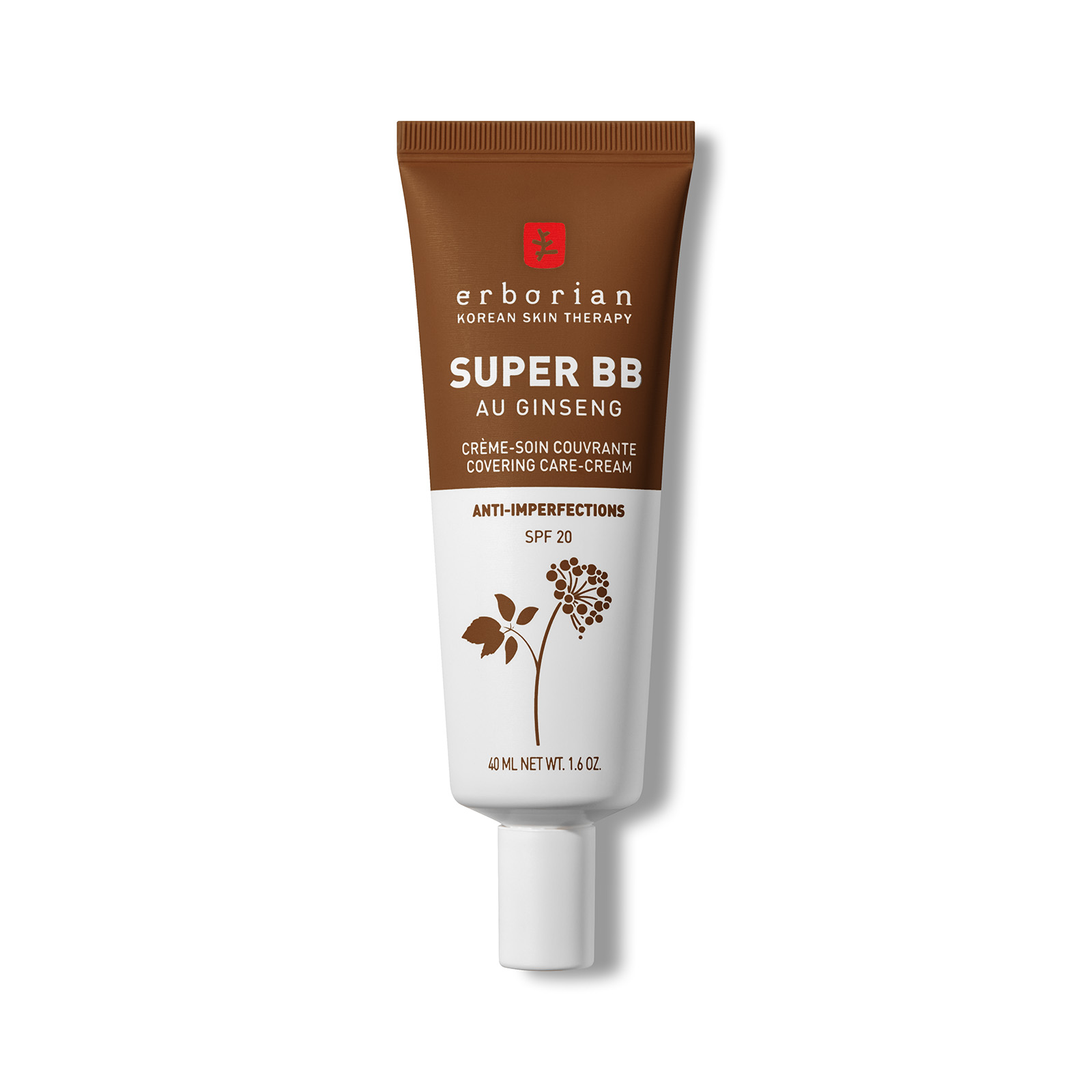 Super BB Cream 40ml - Base de maquillaje correctora de alta cobertura con FPS20 para piel irregular (Varios tonos) - Chocolate
