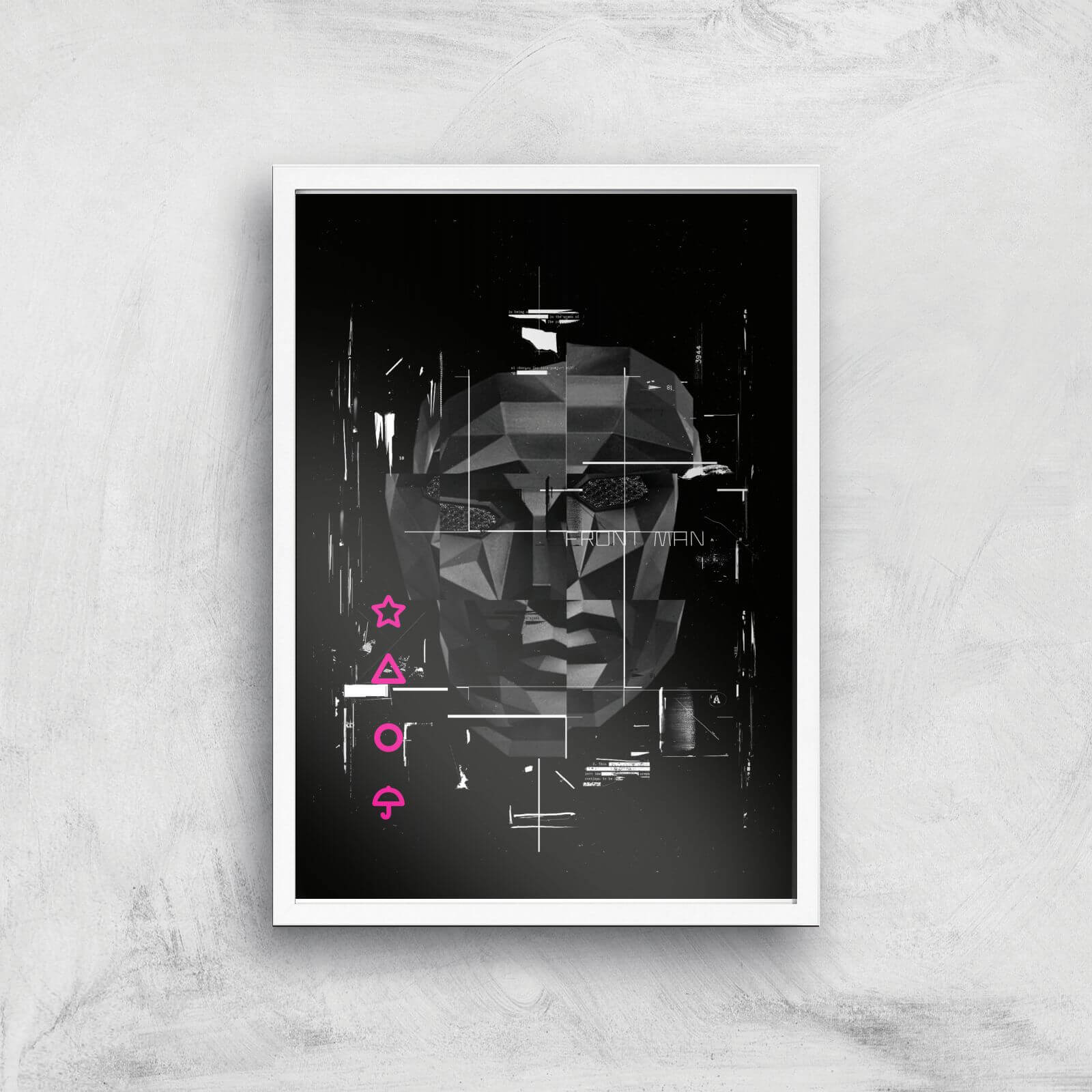 

Squid Game Front Man Glitch Giclee Art Print - A3 - White Frame