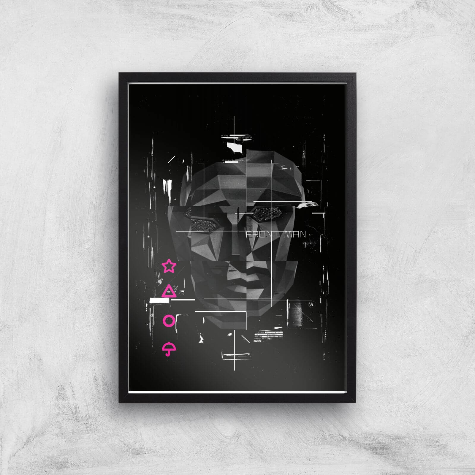 

Squid Game Front Man Glitch Giclee Art Print - A2 - Black Frame