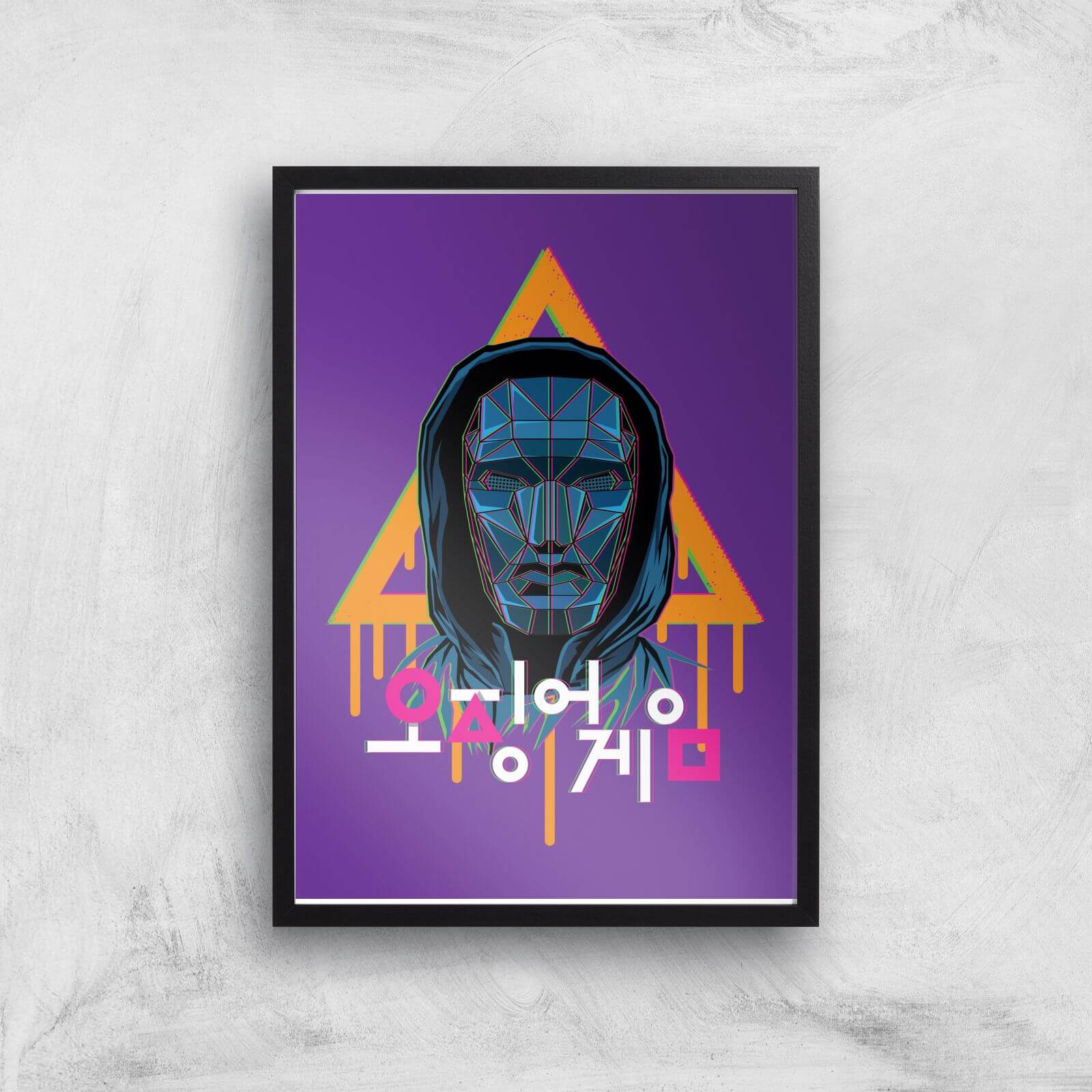 

Squid Game Front Man Paint Giclee Art Print - A4 - Black Frame