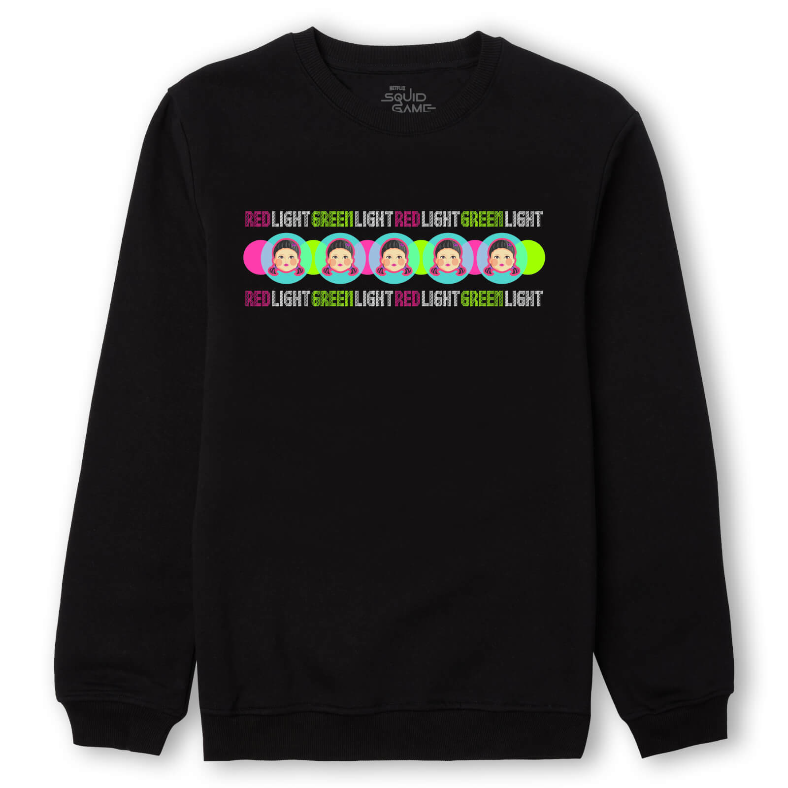 

Squid Game Red Light Green Light Sweatshirt - Black - S - Noir