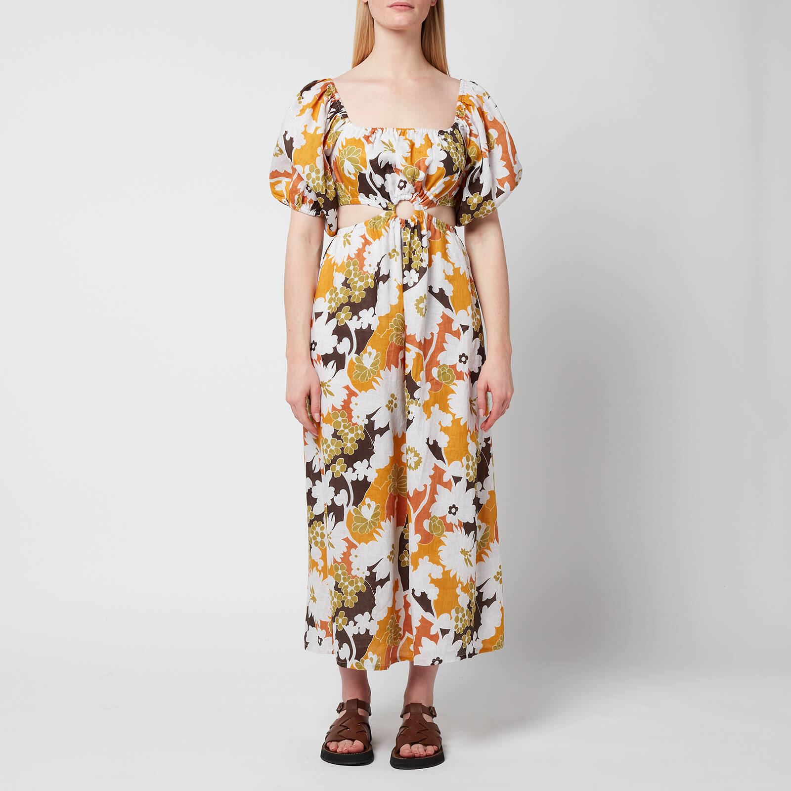 faithfull the brand women's trinita maxi dress - elvinna floral print - l